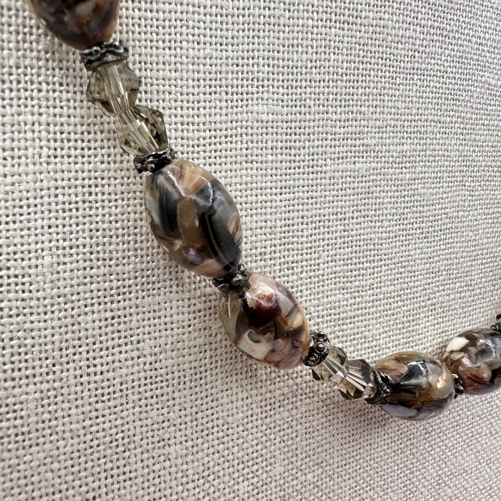 Vintage 90s Beaded Necklace Boho Statement Women's Classic Fashion Jewelry - Thumbnail 5