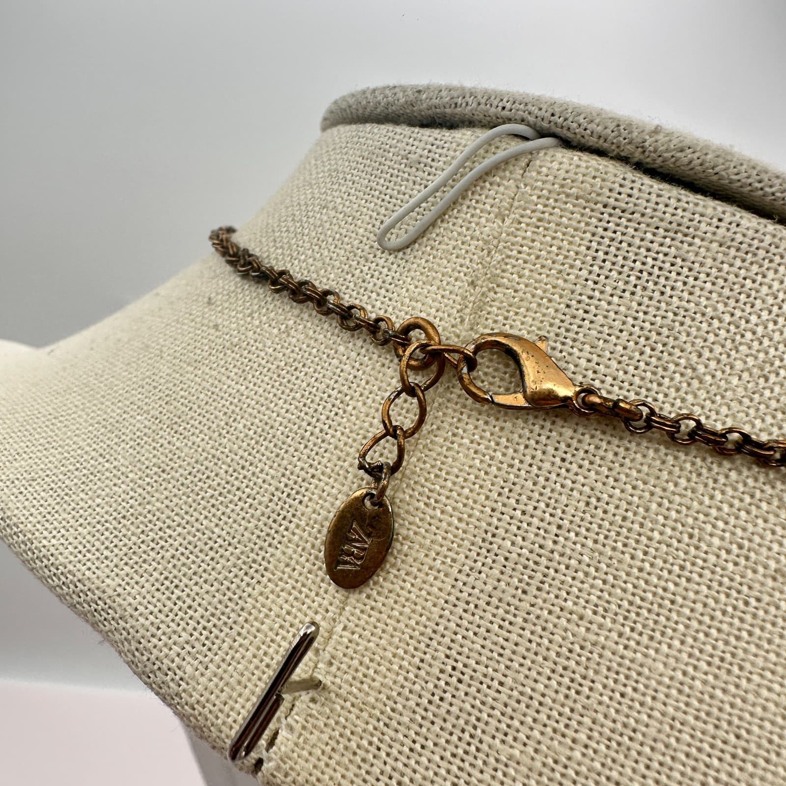 Vintage 80s Copper Tone Puffy Heart Pendant Necklace Women's Classic Jewelry - Thumbnail 8