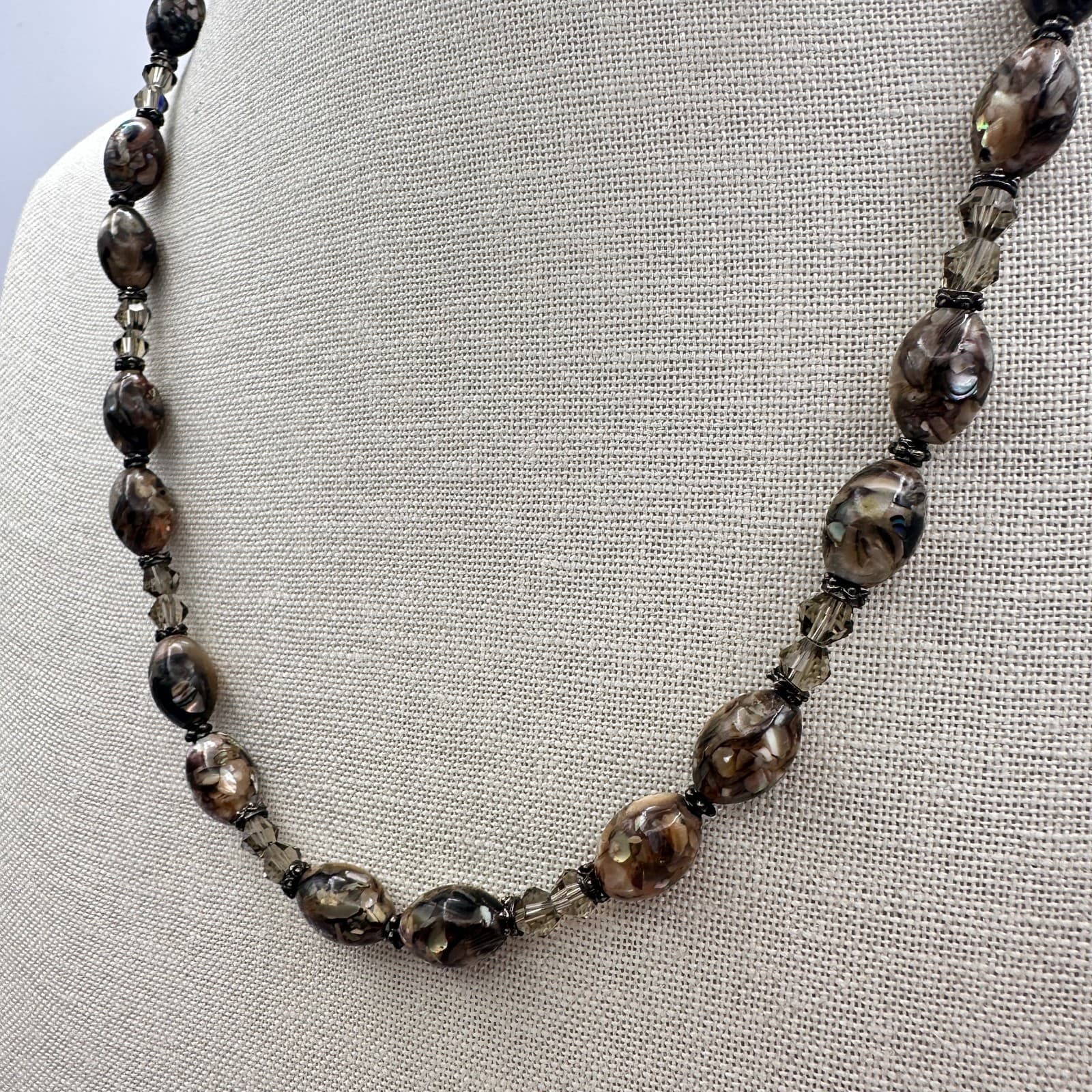 Vintage 90s Beaded Necklace Boho Statement Women's Classic Fashion Jewelry - Thumbnail 7