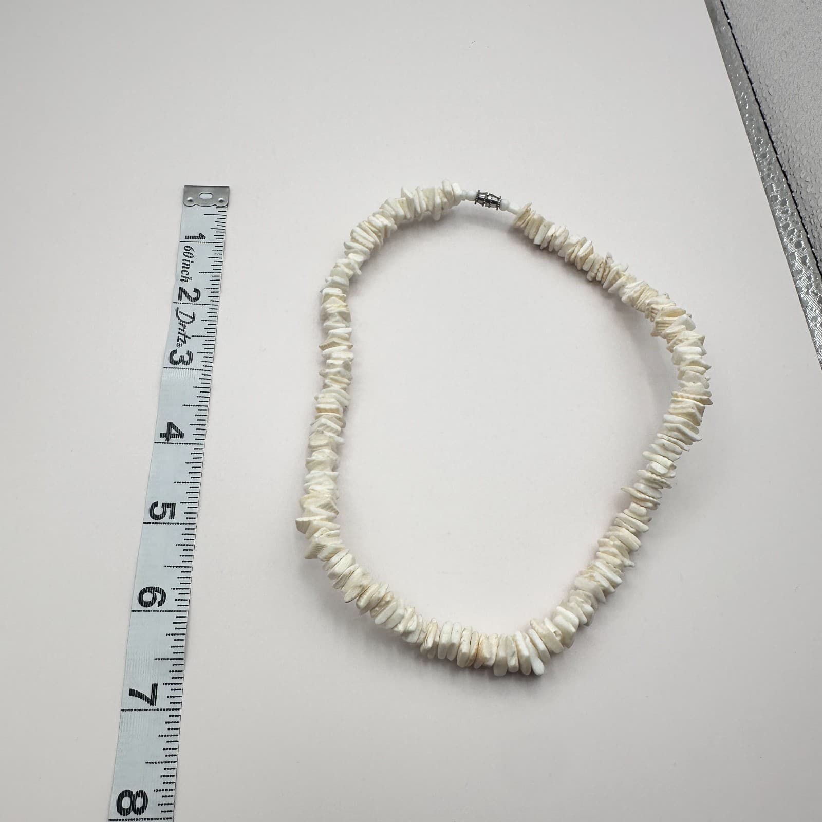 Vintage Y2K White Puka Shell Chip Choker Necklace Women's Classic Jewelry - Thumbnail 7