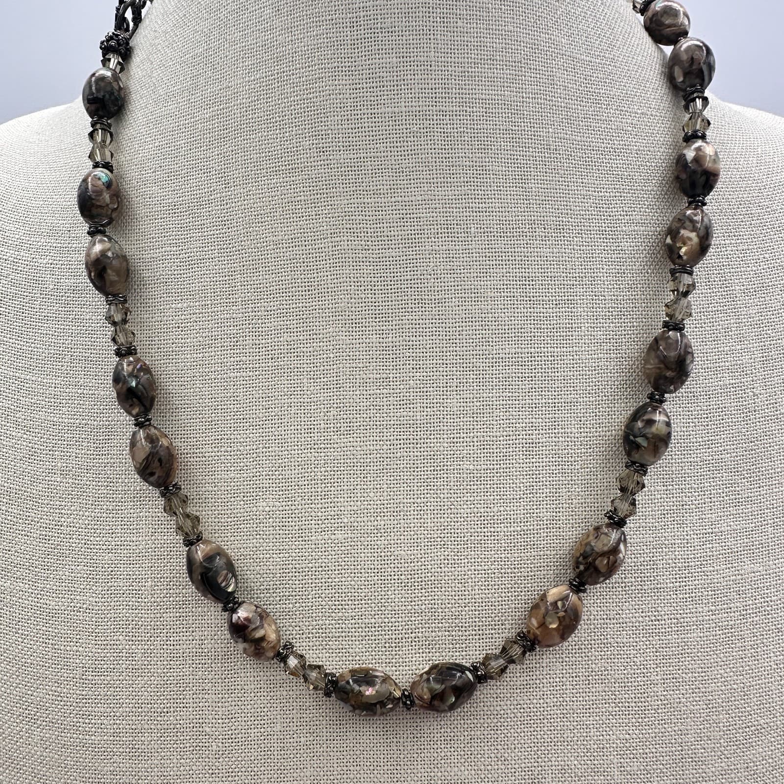 Vintage 90s Beaded Necklace Boho Statement Women's Classic Fashion Jewelry - Thumbnail 2
