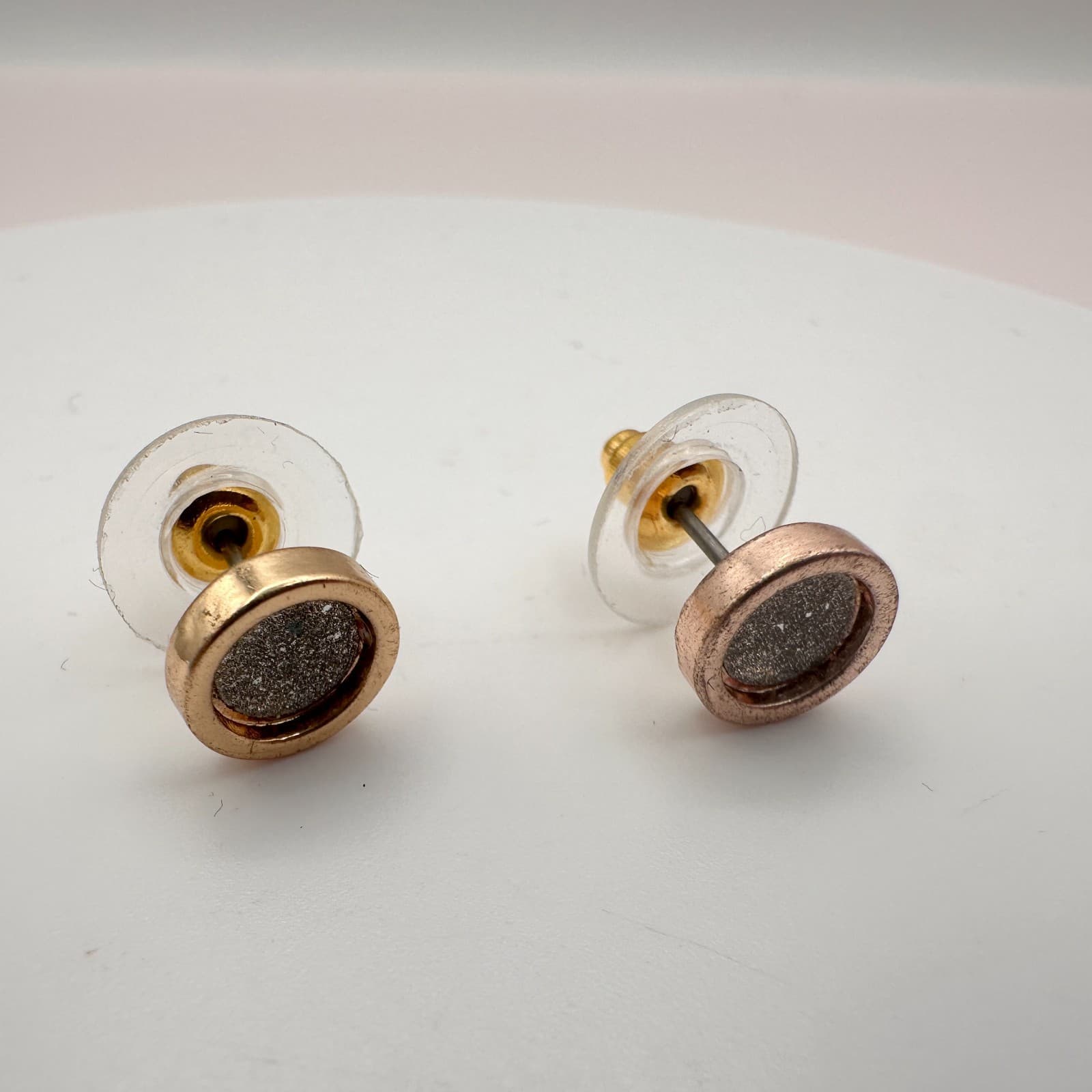 Vintage Y2K Rose Gold Tone Slider Bracelet Stud & Dangle Earrings Jewelry Set - Thumbnail 11