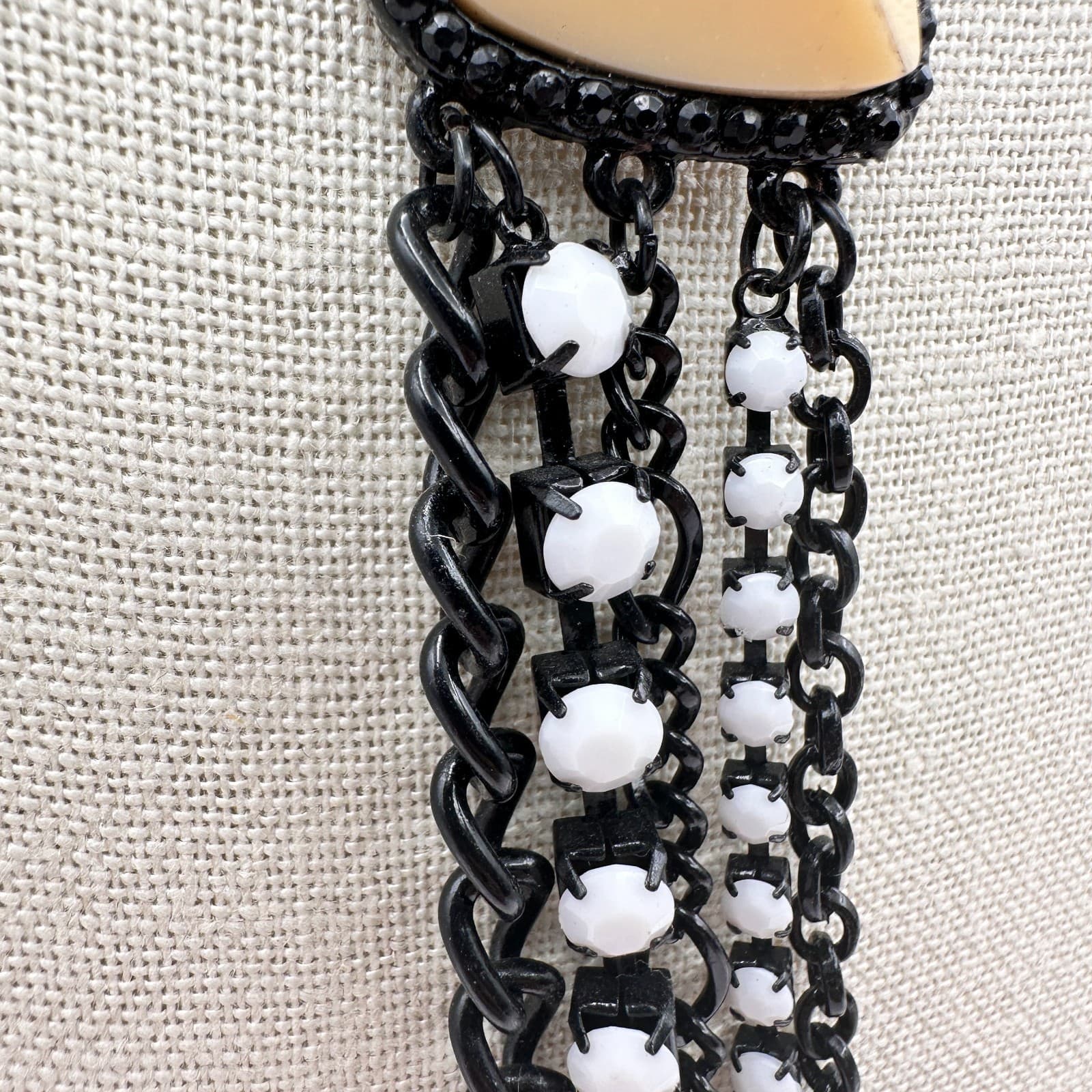Vintage Y2K Multi Strand Chain Rhinestone Necklace Women's Classic Jewelry - Thumbnail 6