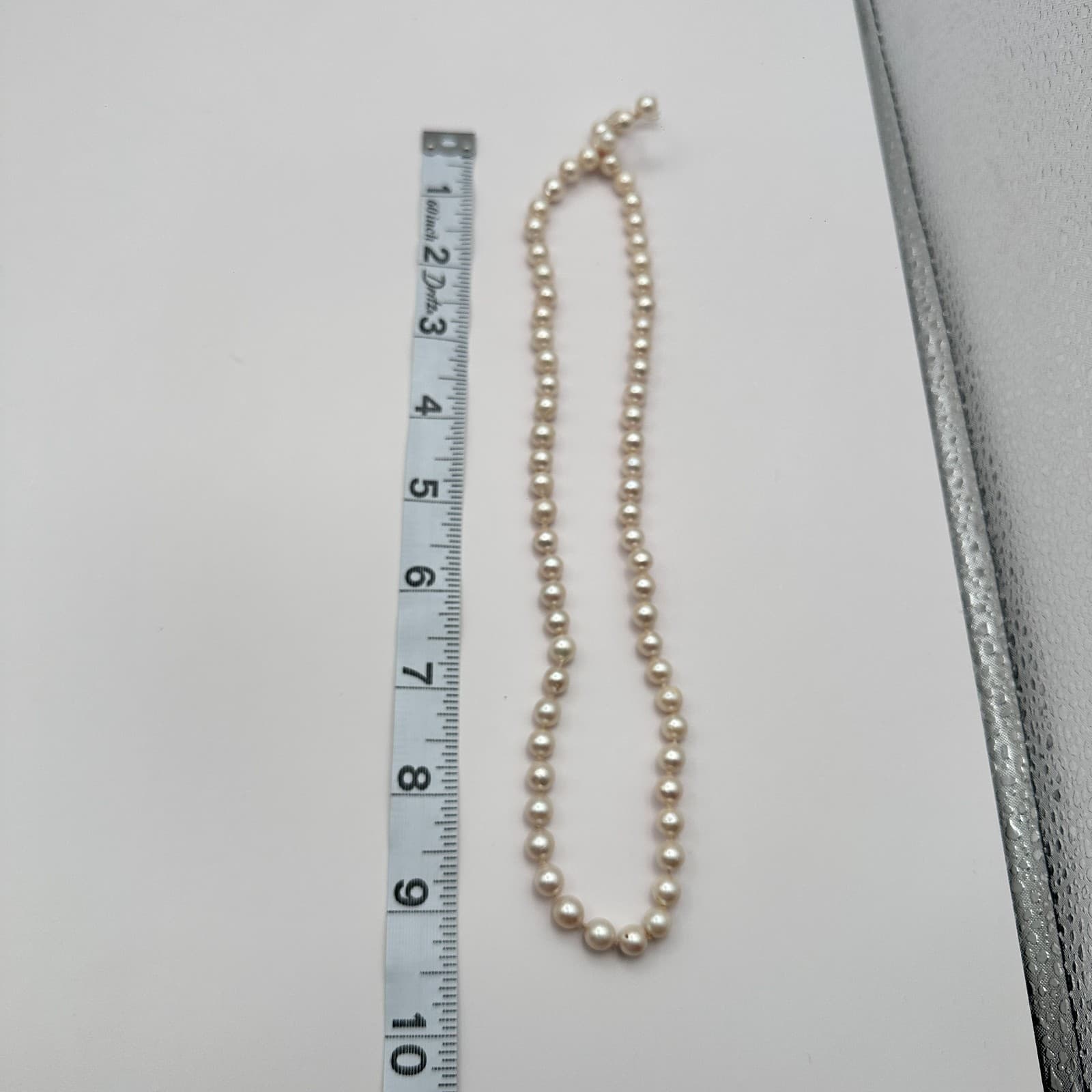 Vintage Y2k Cream Round Faux Pearl Beaded Necklace Women's Classic Jewelry - Thumbnail 8