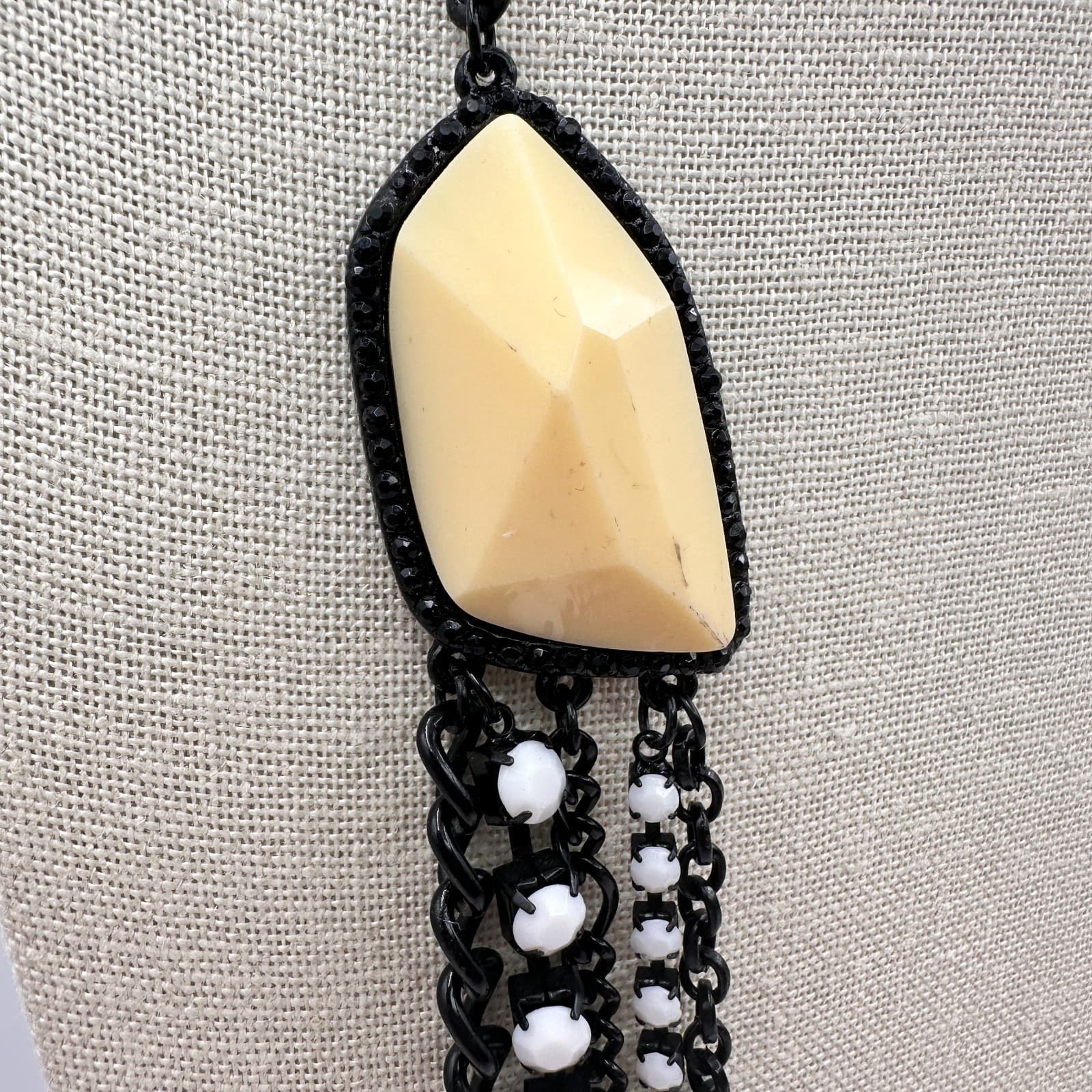 Vintage Y2K Multi Strand Chain Rhinestone Necklace Women's Classic Jewelry - Thumbnail 5