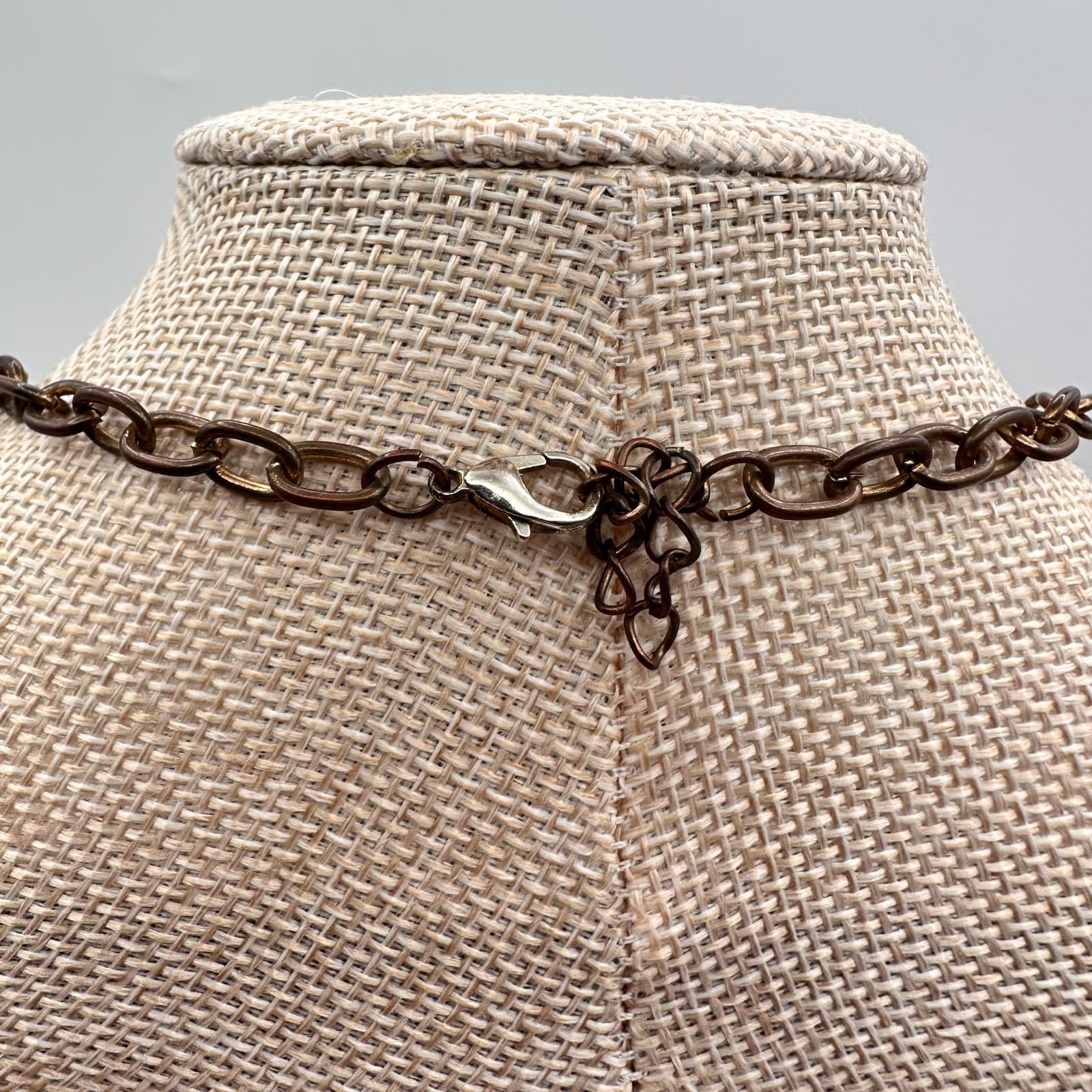 Vintage 90s Gold Tone Rolo Chain Padlock Pendant Necklace Women's Jewelry - Thumbnail 8