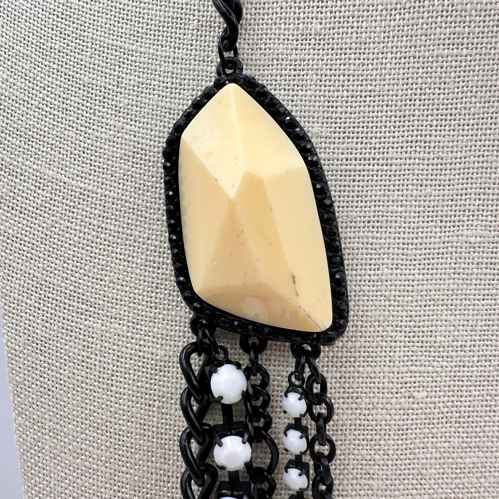 Vintage Y2K Multi Strand Chain Rhinestone Necklace Women's Classic Jewelry - Thumbnail 4