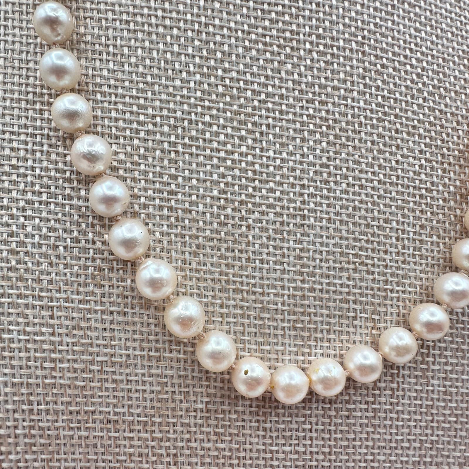 Vintage Y2k Cream Round Faux Pearl Beaded Necklace Women's Classic Jewelry - Thumbnail 3