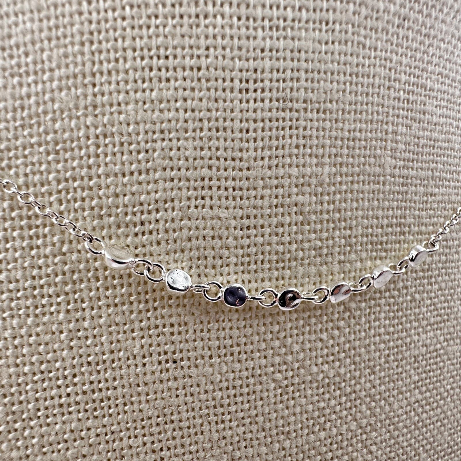 Vintage Y2K Minimalist Silver Tone Dainty Chain Necklace Women's Classic Jewelry - Thumbnail 4