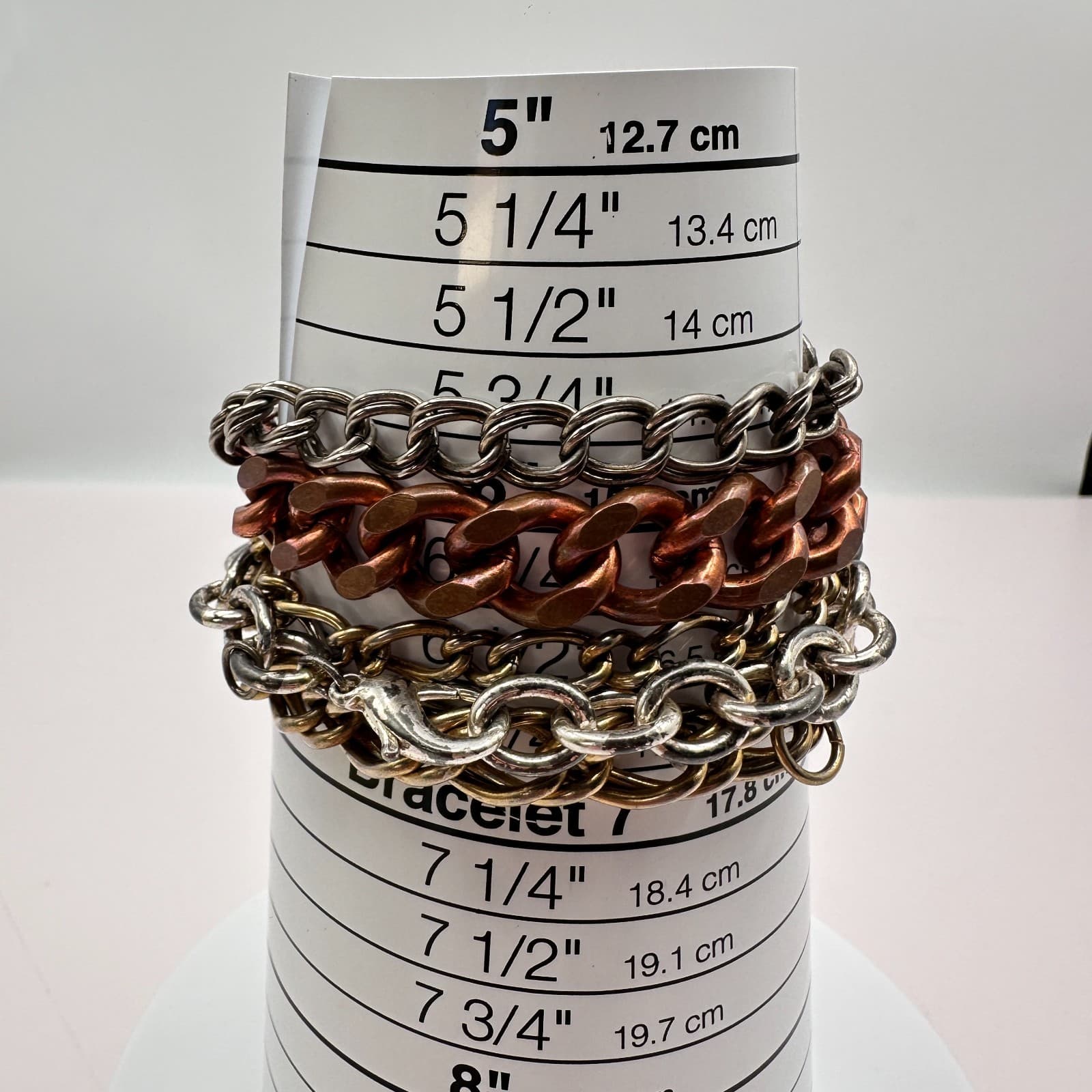Vintage Y2K Link Chain Bracelets Set Chunky Women's Classic Fashion Jewelry - Thumbnail 7