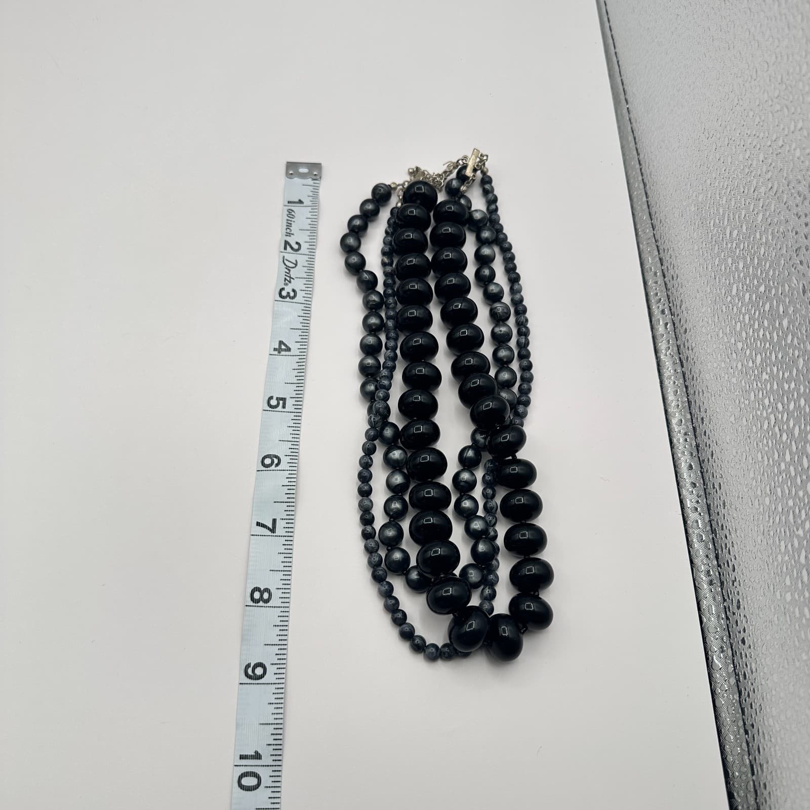 Vintage 90s Multi-Strand Beaded Statement Necklace Boho Women's Classic Jewelry - Thumbnail 10