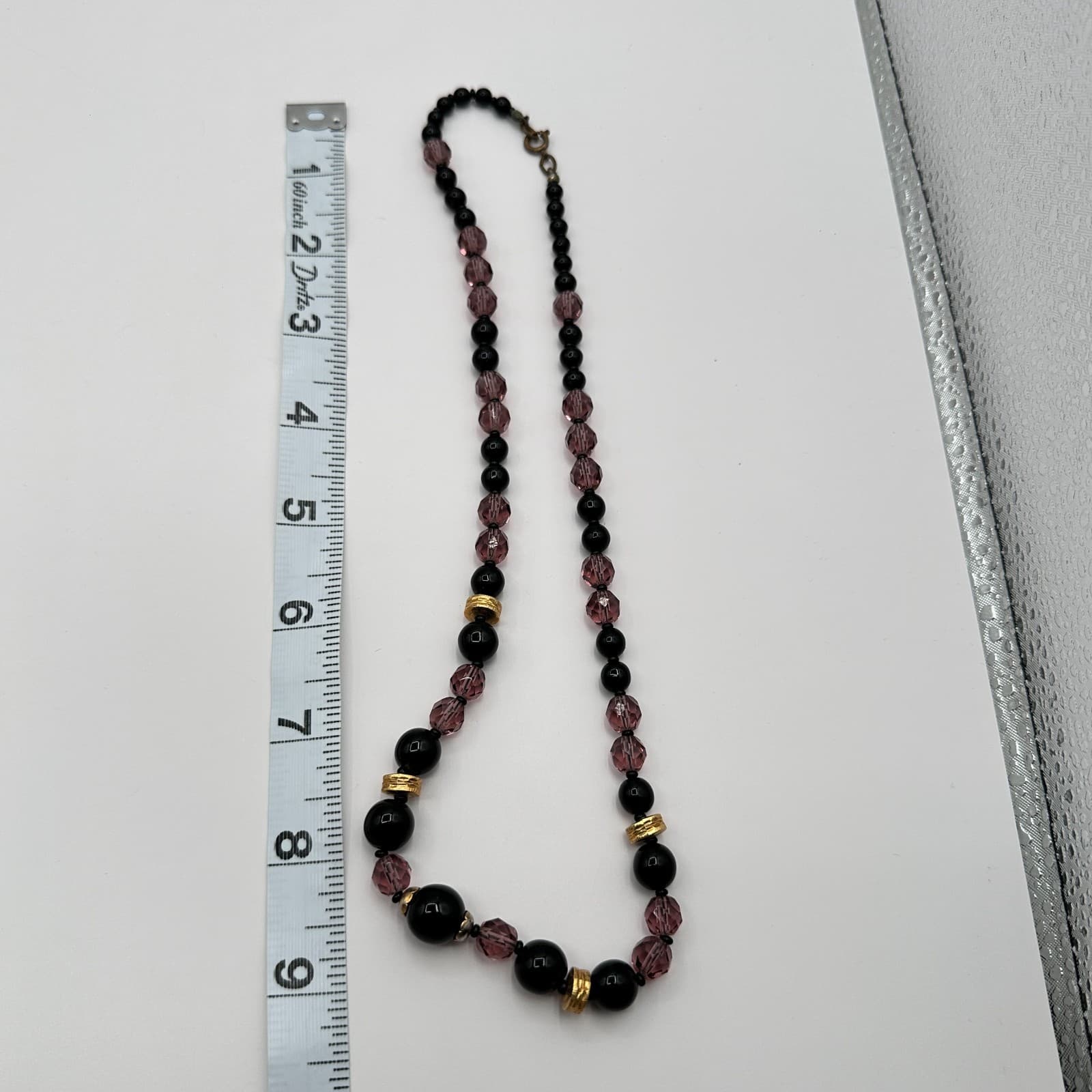 Vintage 90s Gold Tone Beaded Statement Necklace Boho Women's Classic Jewelry - Thumbnail 10