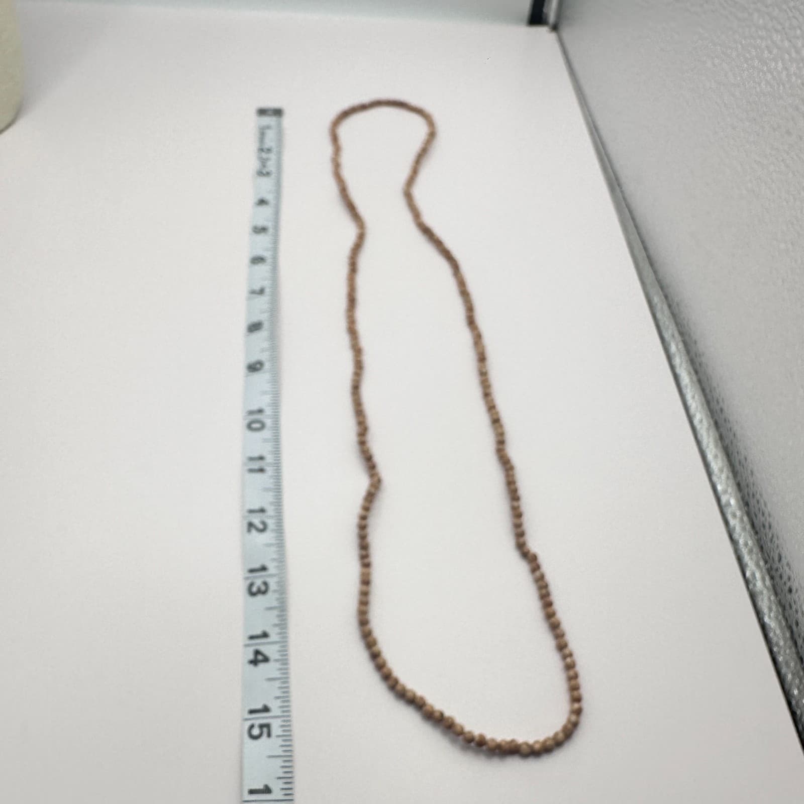 Vintage Y2K Natural Smooth Round Beaded Necklace Boho Women's Classic Jewelry - Thumbnail 6