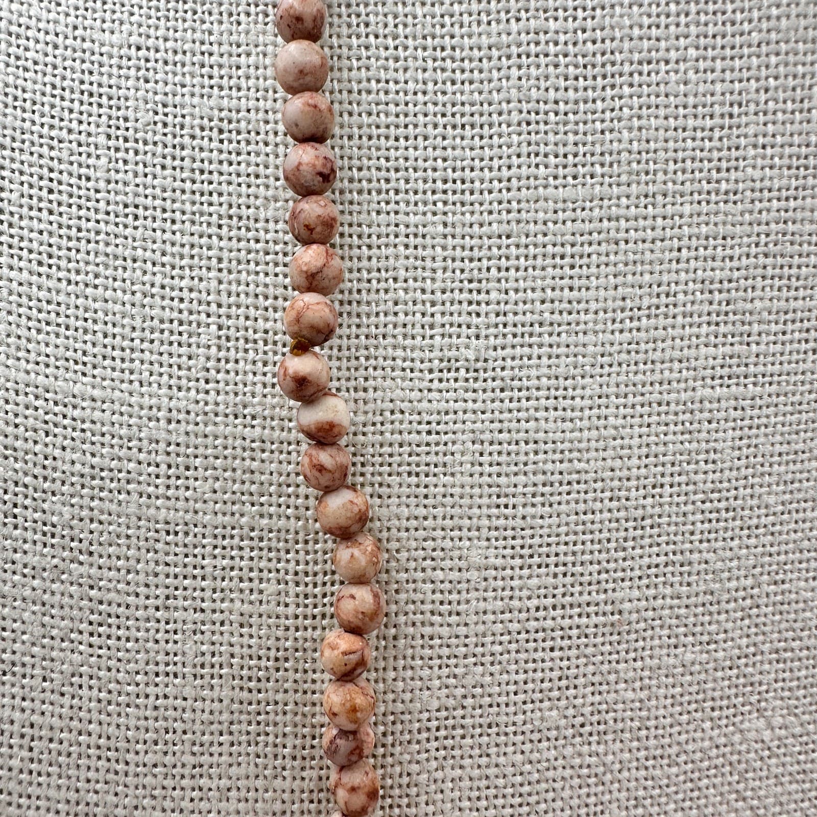 Vintage Y2K Natural Smooth Round Beaded Necklace Boho Women's Classic Jewelry - Thumbnail 4
