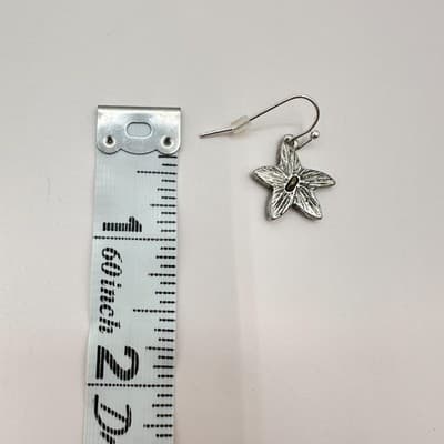 Vintage 90s Silver Tone Starfish Necklace Earrings Bracelet Set Beach Coastal - Thumbnail 20