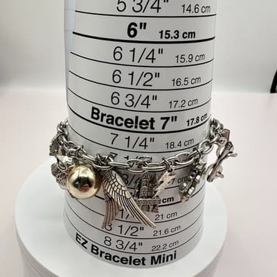 Vintage Y2K Silver Tone Harry Potter Wizard Magic Charm Bracelet Women's Jewelry - Thumbnail 7