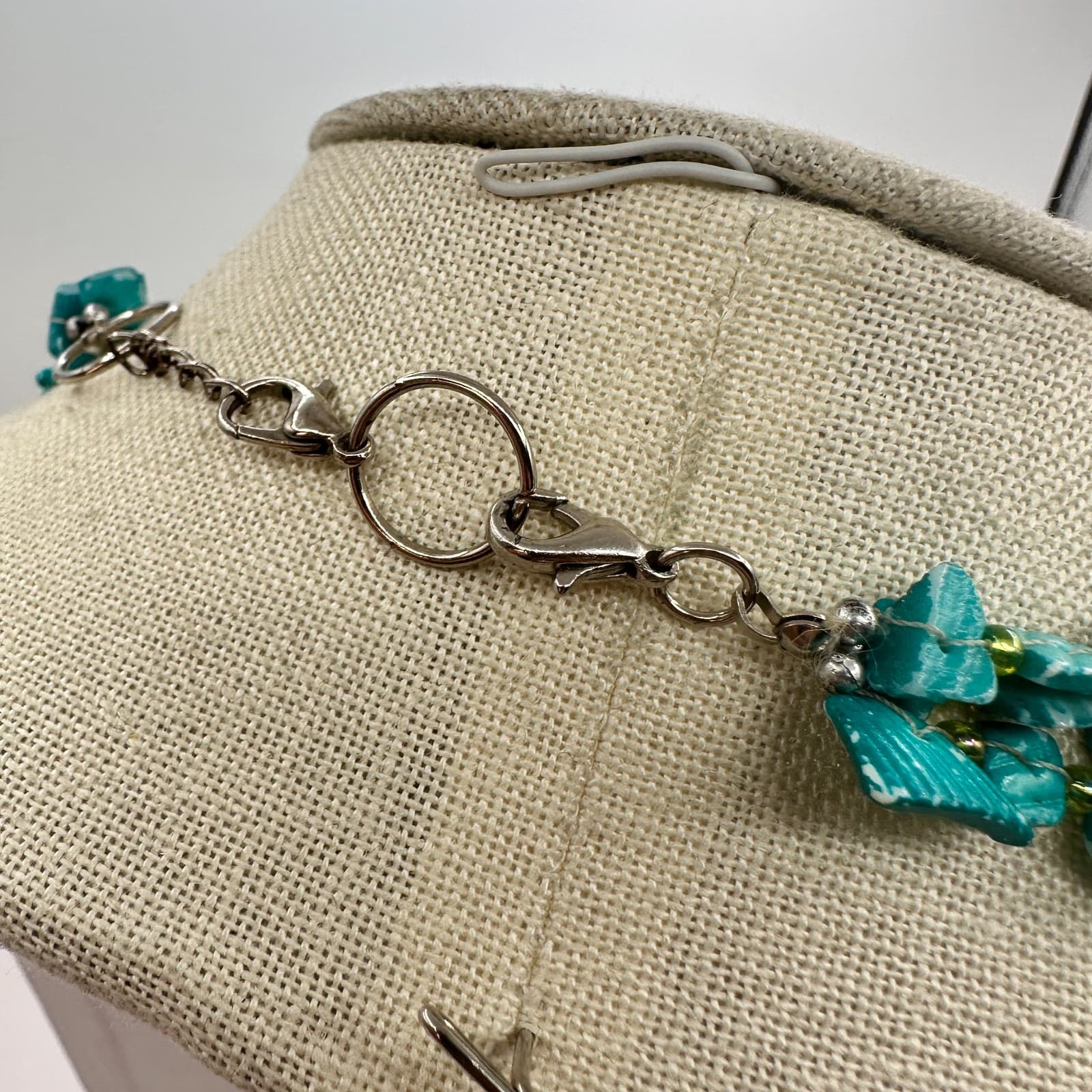 Vintage Y2K Turquoise Blue Pendent Necklace Statement Women's Classic Jewelry - Thumbnail 9