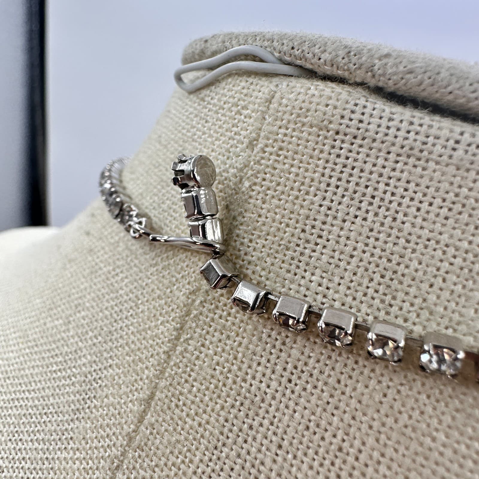 Vintage 90s Silver Tone Clear Glass Cup Chain Pendant Necklace Women's Jewelry - Thumbnail 8
