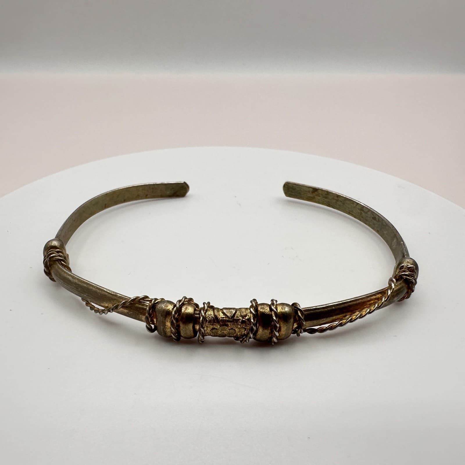 Vintage Y2K Twisted Wire Wrapped Bracelet Retro Women's Classic Fashion Jewelry - Thumbnail 6