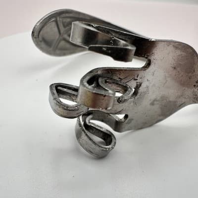 Vintage 90s Pfaltzgraff Silver Tone Fork Cuff Bracelet Statement Women's Jewelry - Thumbnail 3