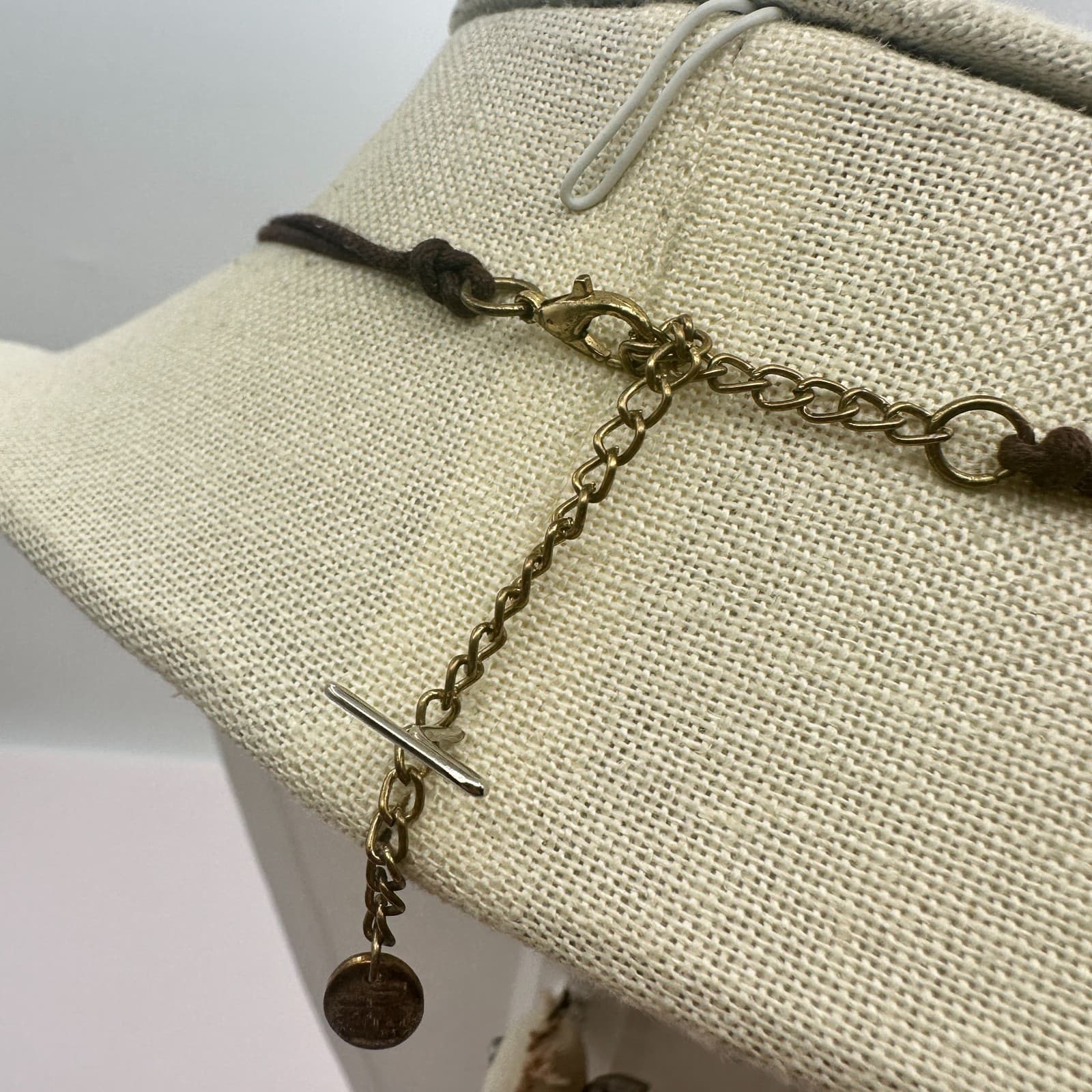 Vintage Y2K Gold Tone Multi Chain Tassel Beaded Boho Fringe Statement Necklace - Thumbnail 9