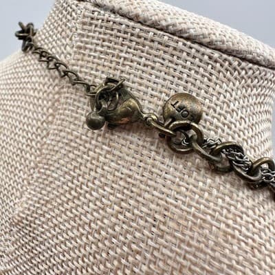 Vintage Y2K LOFT Clear Rhinestone Beaded Boho Statement Necklace Women's Jewelry - Thumbnail 8