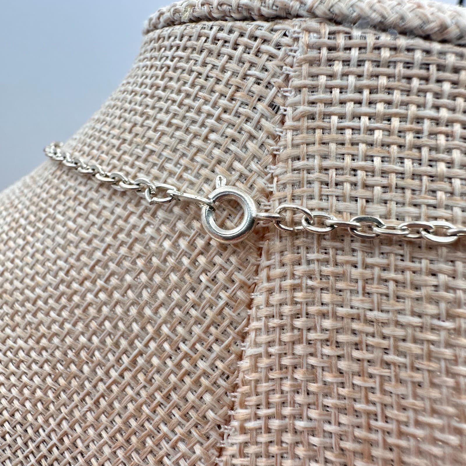 Vintage 80s Softball Word Pendant Necklace Silver Tone Cable Chain Retro Jewelry - Thumbnail 9