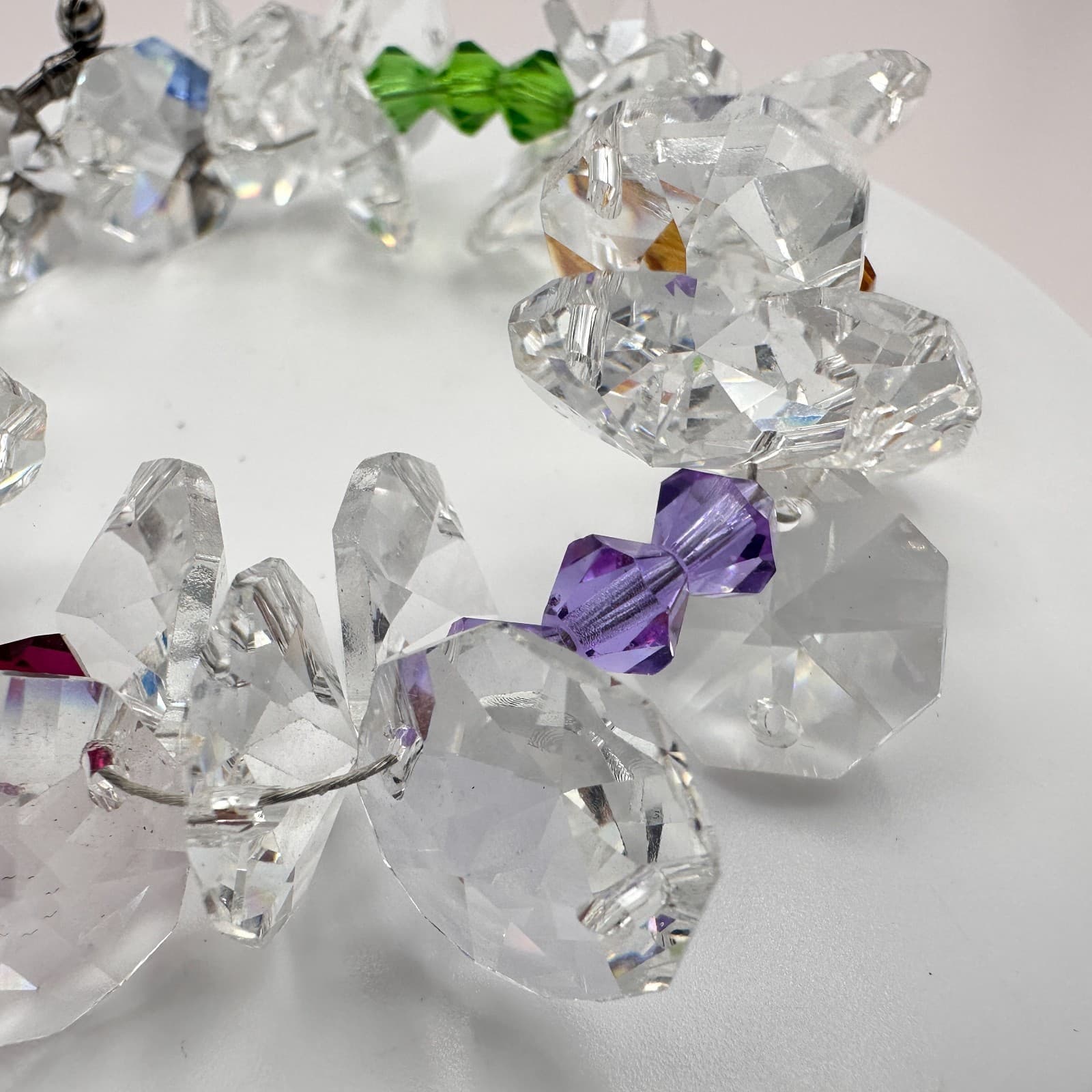 Vintage 90s Faceted Beaded Bracelet Statement Women's Classic Fashion Jewelry - Thumbnail 5