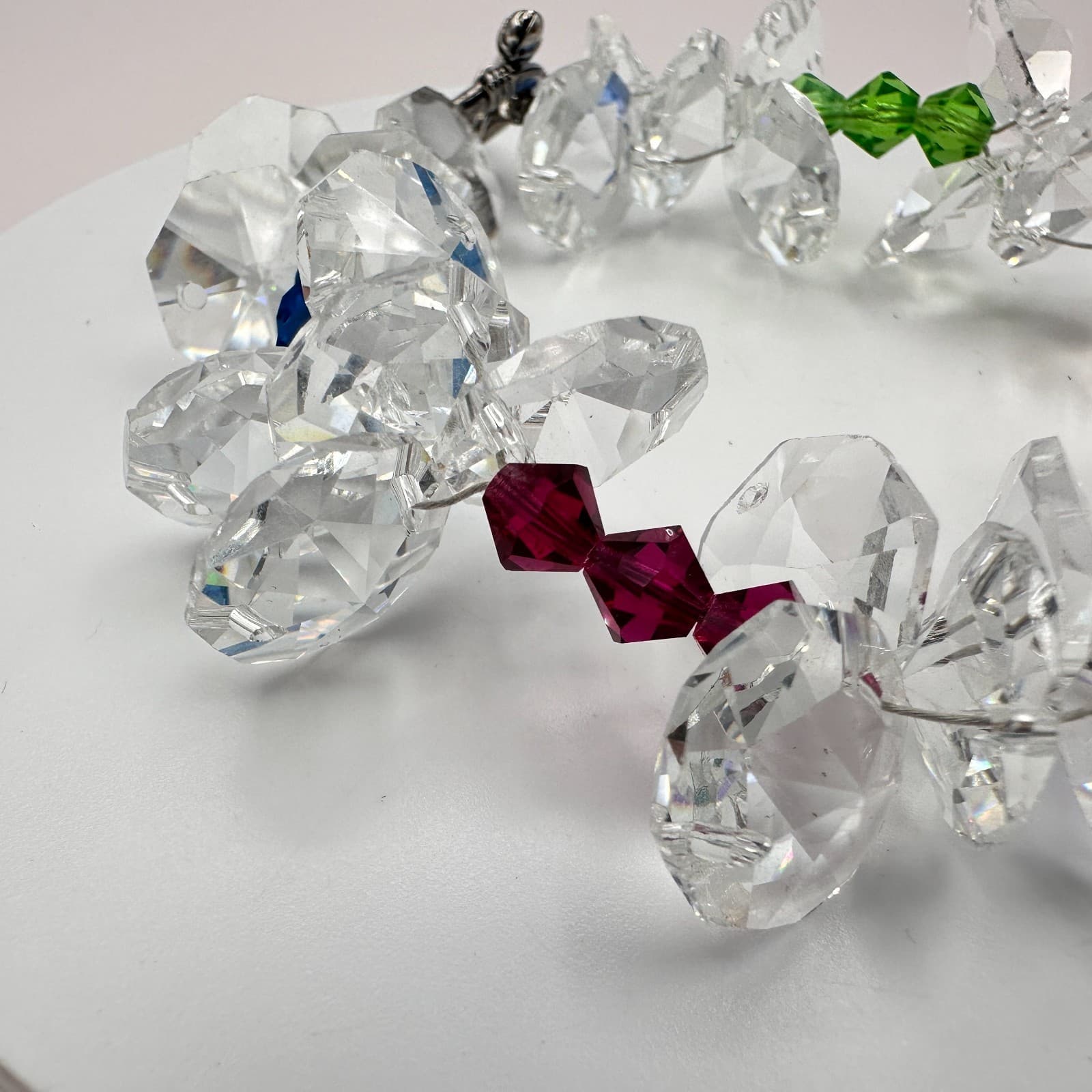 Vintage 90s Faceted Beaded Bracelet Statement Women's Classic Fashion Jewelry - Thumbnail 4