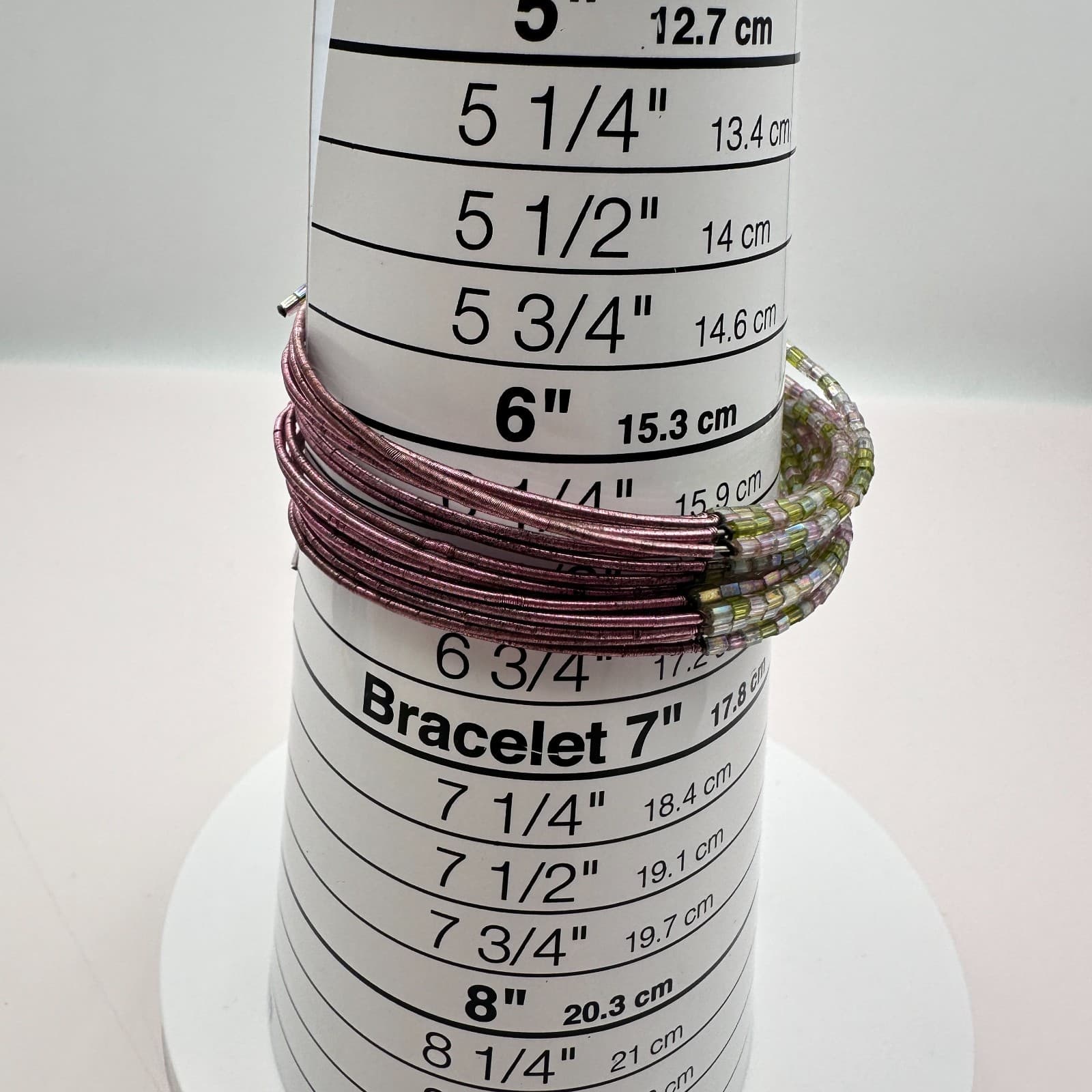 Vintage Y2K Multi-Strand Memory Wire Cuff Bracelet Beaded Boho Statement Jewelry - Thumbnail 7