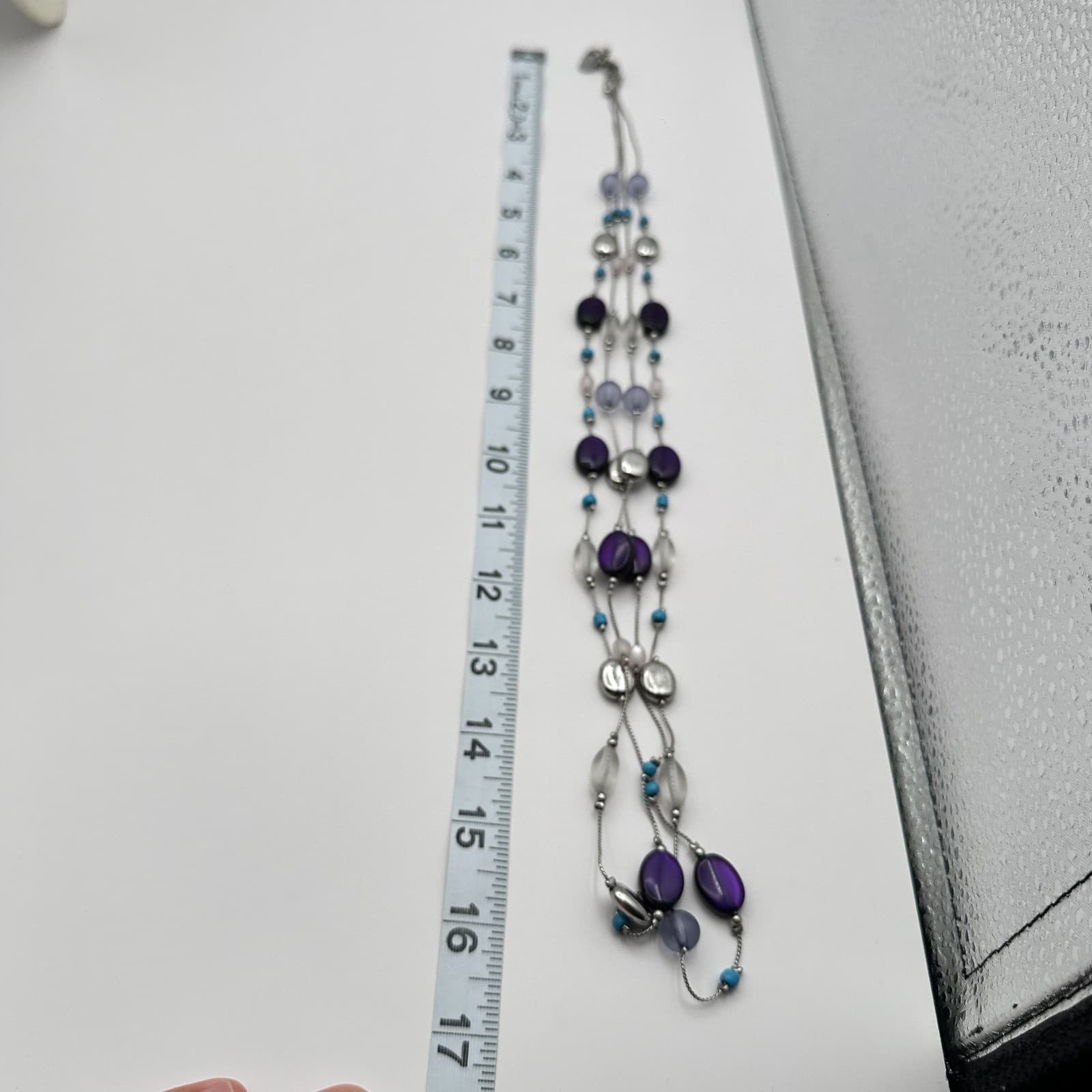 Vintage 90s Y2K Double Strand Beaded Necklace Women's Classic Fashion Jewelry - Thumbnail 7