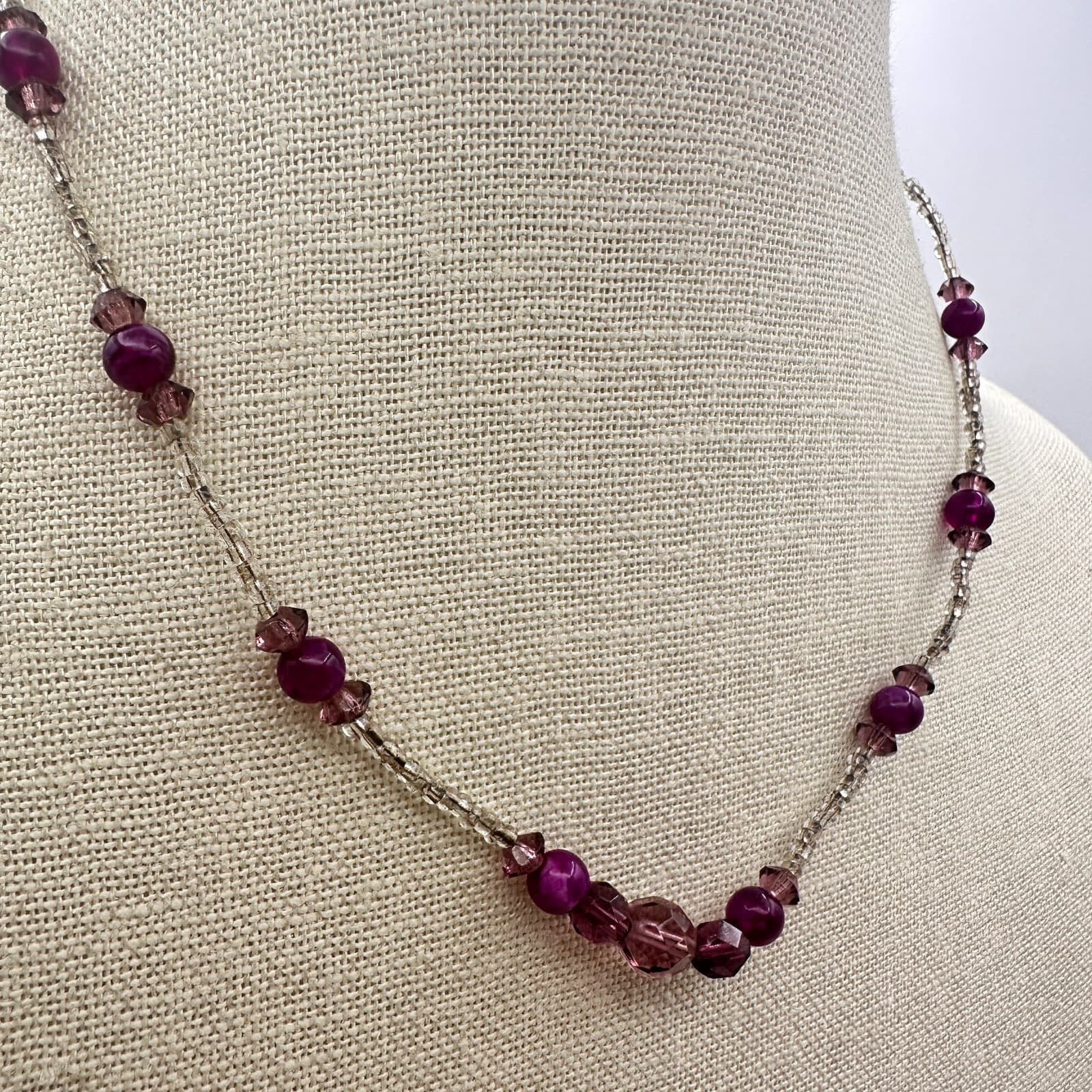 Vintage 90s Y2K Seed Beaded Choker Necklace Boho Women Classic Fashion Jewelry - Thumbnail 2