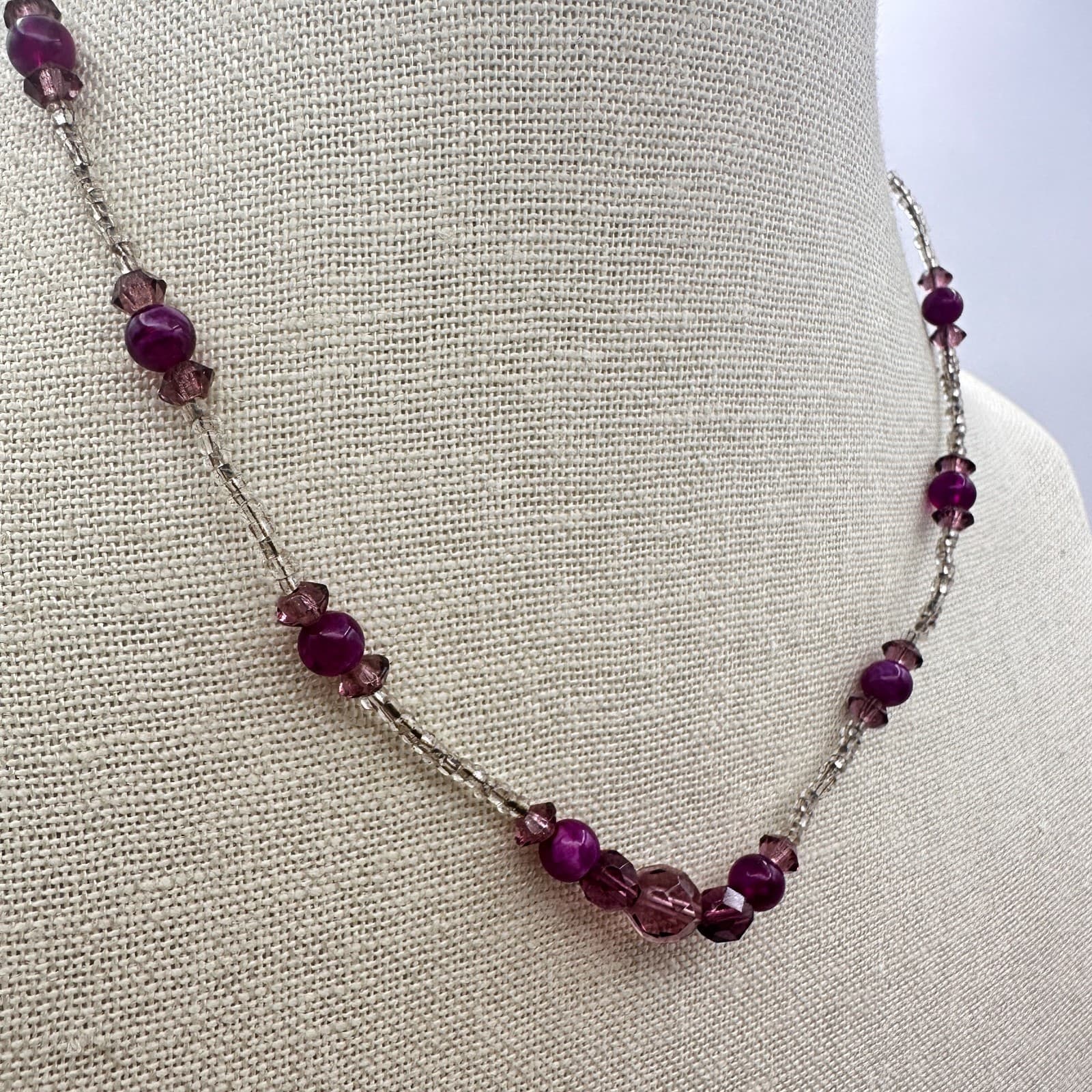Vintage 90s Y2K Seed Beaded Choker Necklace Boho Women Classic Fashion Jewelry - Thumbnail 4
