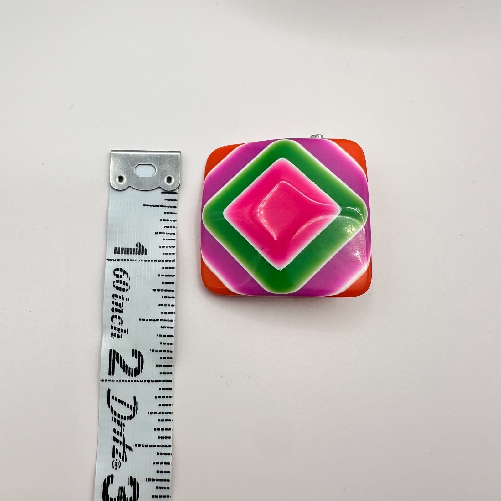 Vintage 90s Geometric Square Brooch Pin Retro Women's Classic Fashion Jewelry - Thumbnail 5