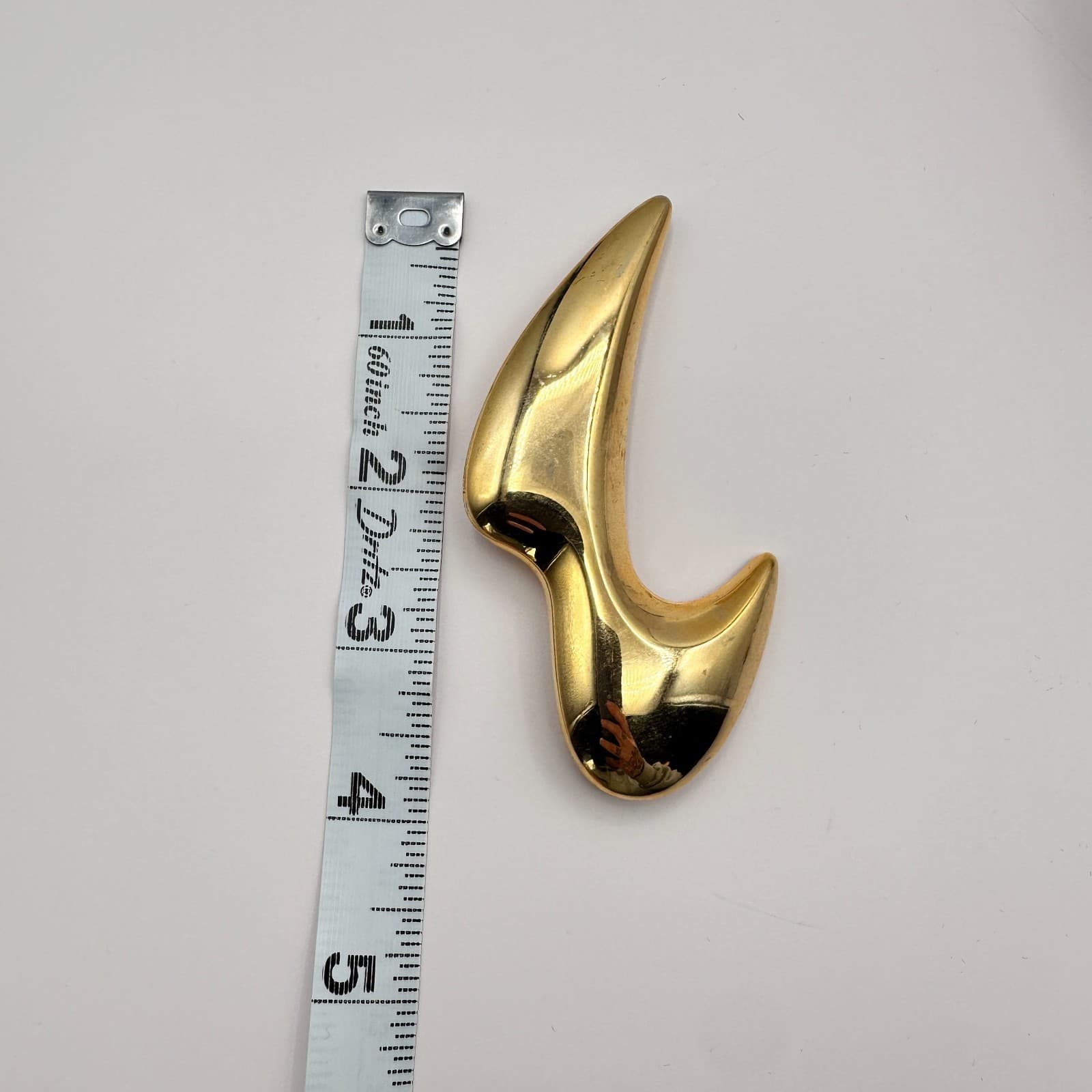 Vintage 90s Park lane Gold Tone Sculptural Biomorphic Brooch Pin Retro Jewelry - Thumbnail 7