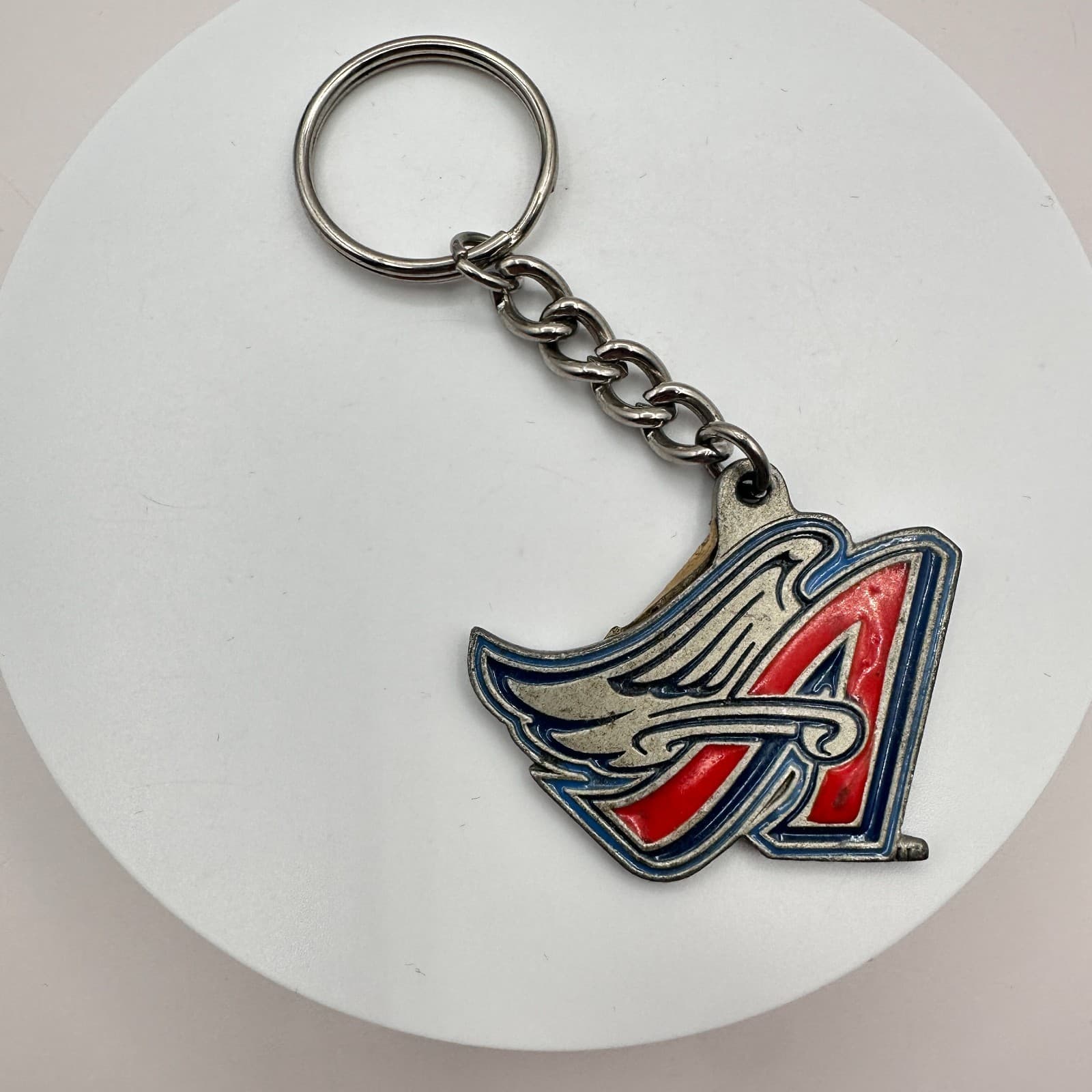 Vintage Y2K Anaheim Angels Winged Keychain Fine Pewter MLB Baseball Unisex - Thumbnail 2