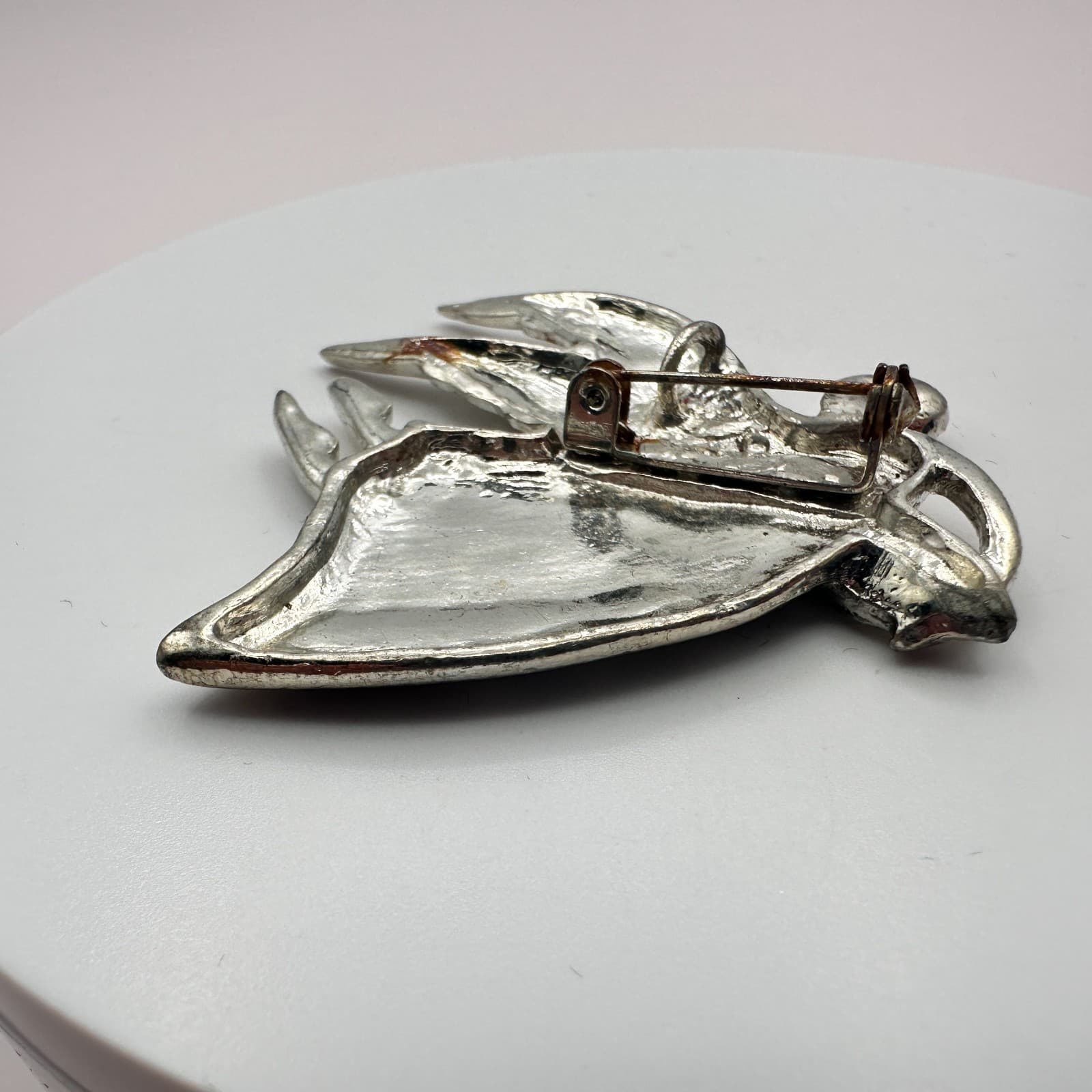 Vintage 90s Silver Tone Blessed Are Mothers Angel Brooch Pin Classic Jewelry - Thumbnail 4