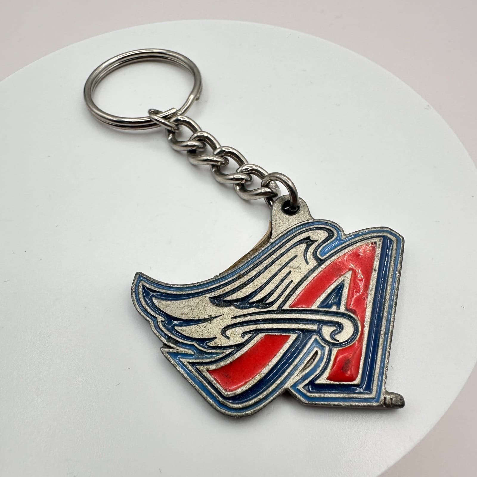 Vintage Y2K Anaheim Angels Winged Keychain Fine Pewter MLB Baseball Unisex - Thumbnail 4