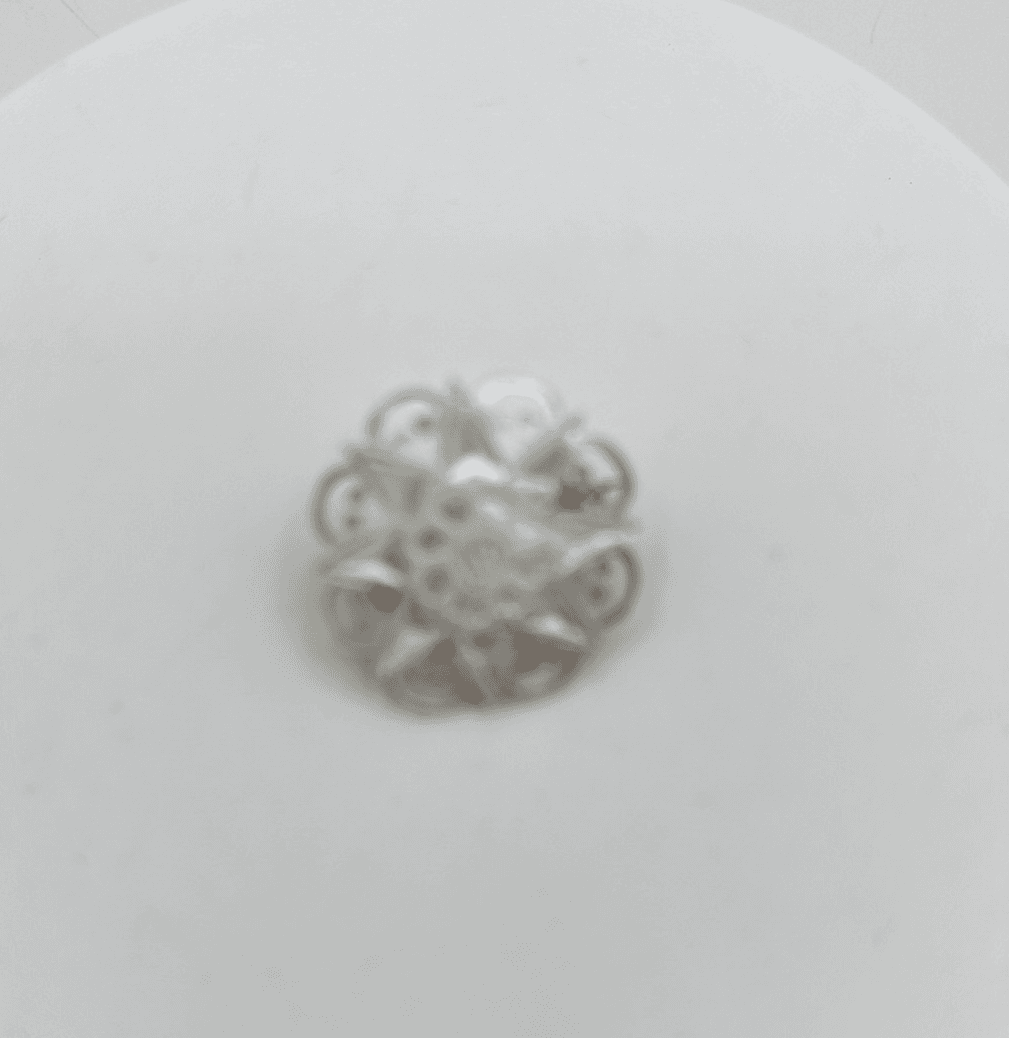 Vintage 90s Star of Bethlehem Mother of Pearl Shell Floral Brooch Pin Jewelry - Thumbnail 2