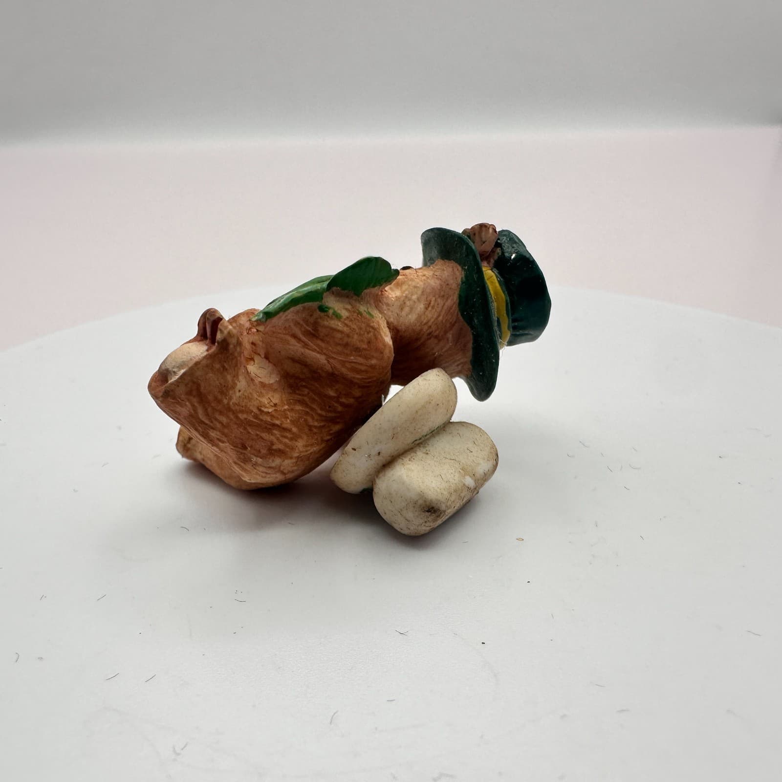 Vintage 90s St Patricks Day Teddy Bear Shamrock Green Hat Lapel Pin Jewelry - Thumbnail 6