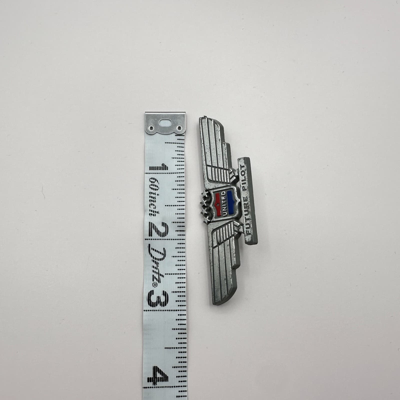 Vintage 90s Silver Tone United Airlines Future Pilot Brooch Pin Wings Jewelry - Thumbnail 7