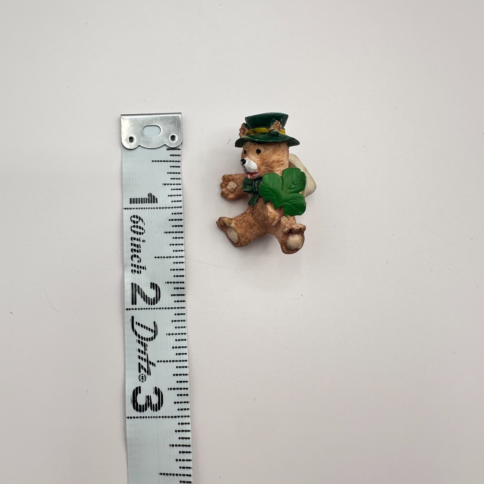 Vintage 90s St Patricks Day Teddy Bear Shamrock Green Hat Lapel Pin Jewelry - Thumbnail 7