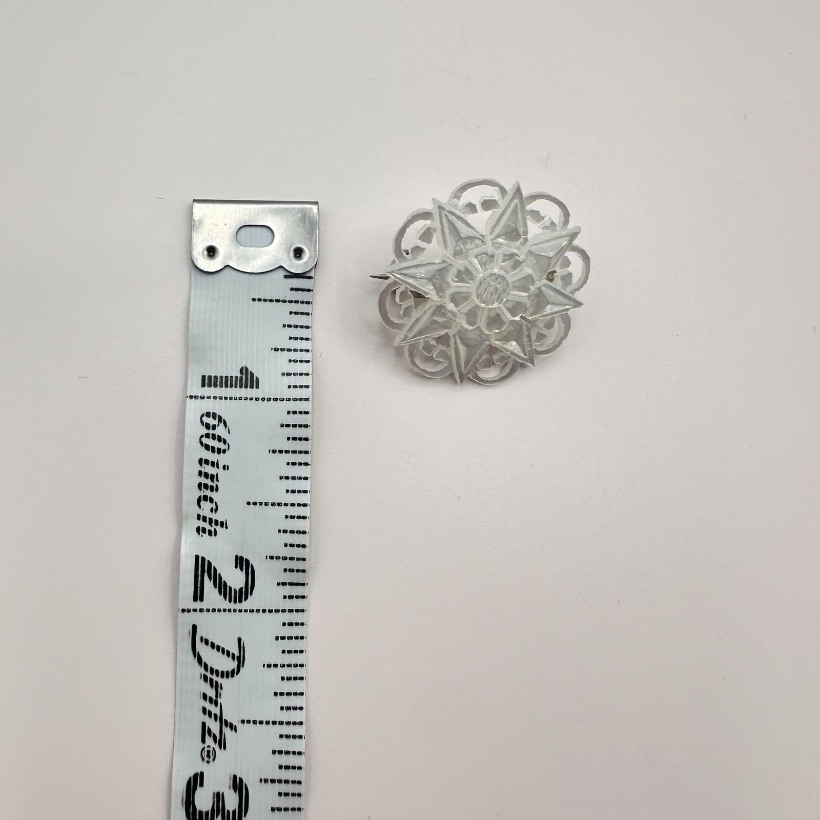 Vintage 90s Star of Bethlehem Mother of Pearl Shell Floral Brooch Pin Jewelry - Thumbnail 6