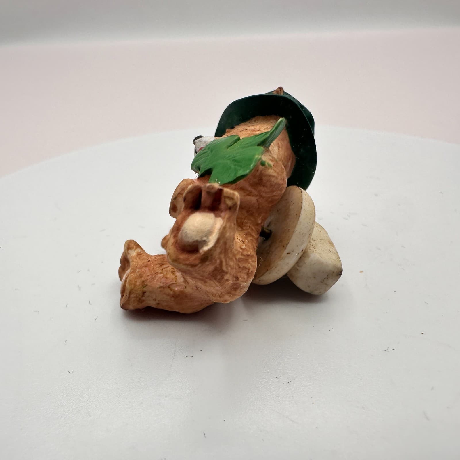 Vintage 90s St Patricks Day Teddy Bear Shamrock Green Hat Lapel Pin Jewelry - Thumbnail 5
