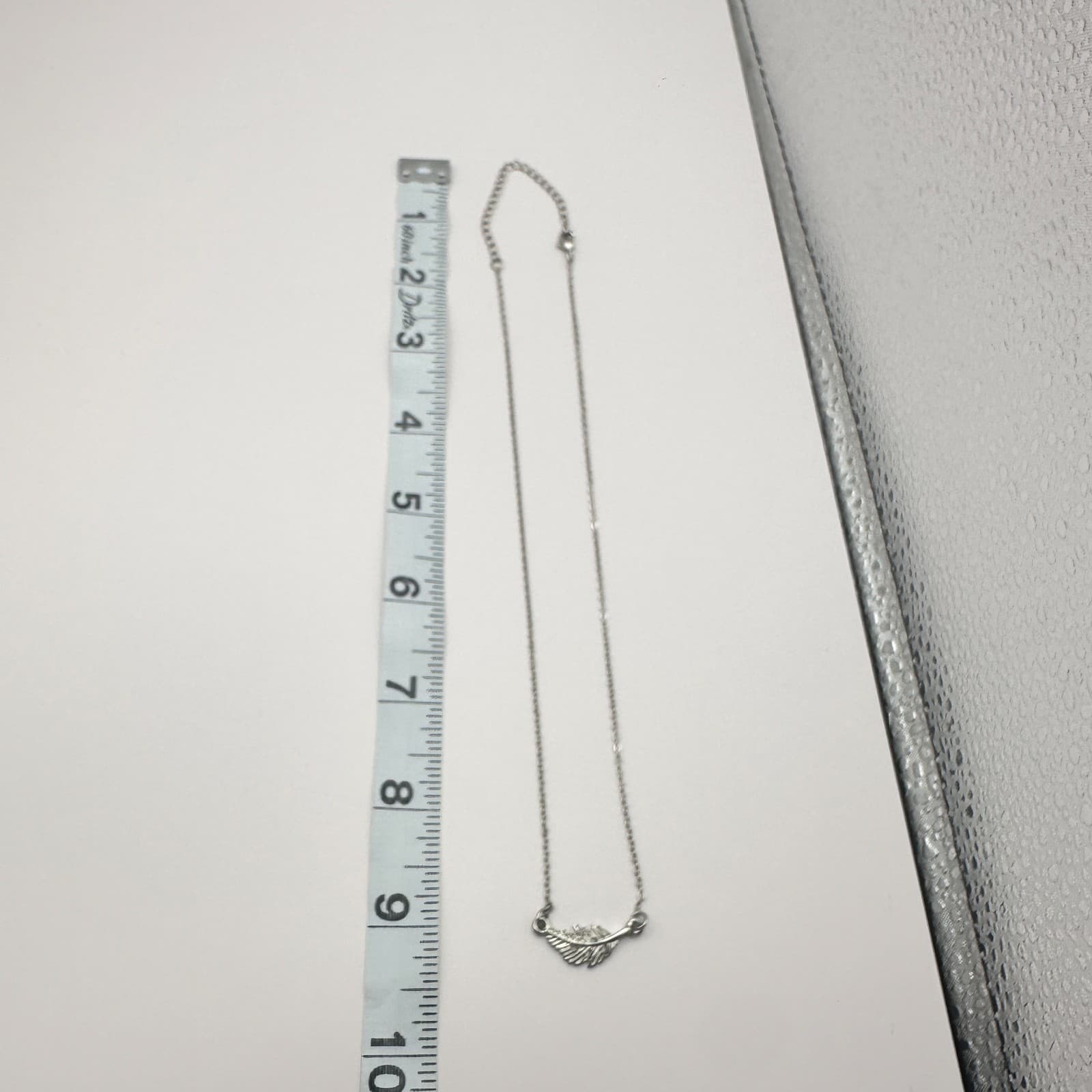 Vintage Y2k Boho Feather Silver Tone Dainty Chain Leaf Pendant Statement Jewelry - Thumbnail 8