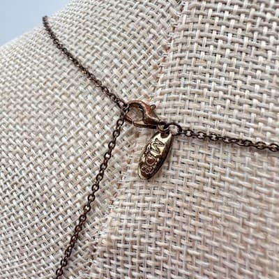 Vintage 90s Emily Nameplate Necklace Bronze Tone Script Font Pendant Jewelry - Thumbnail 6