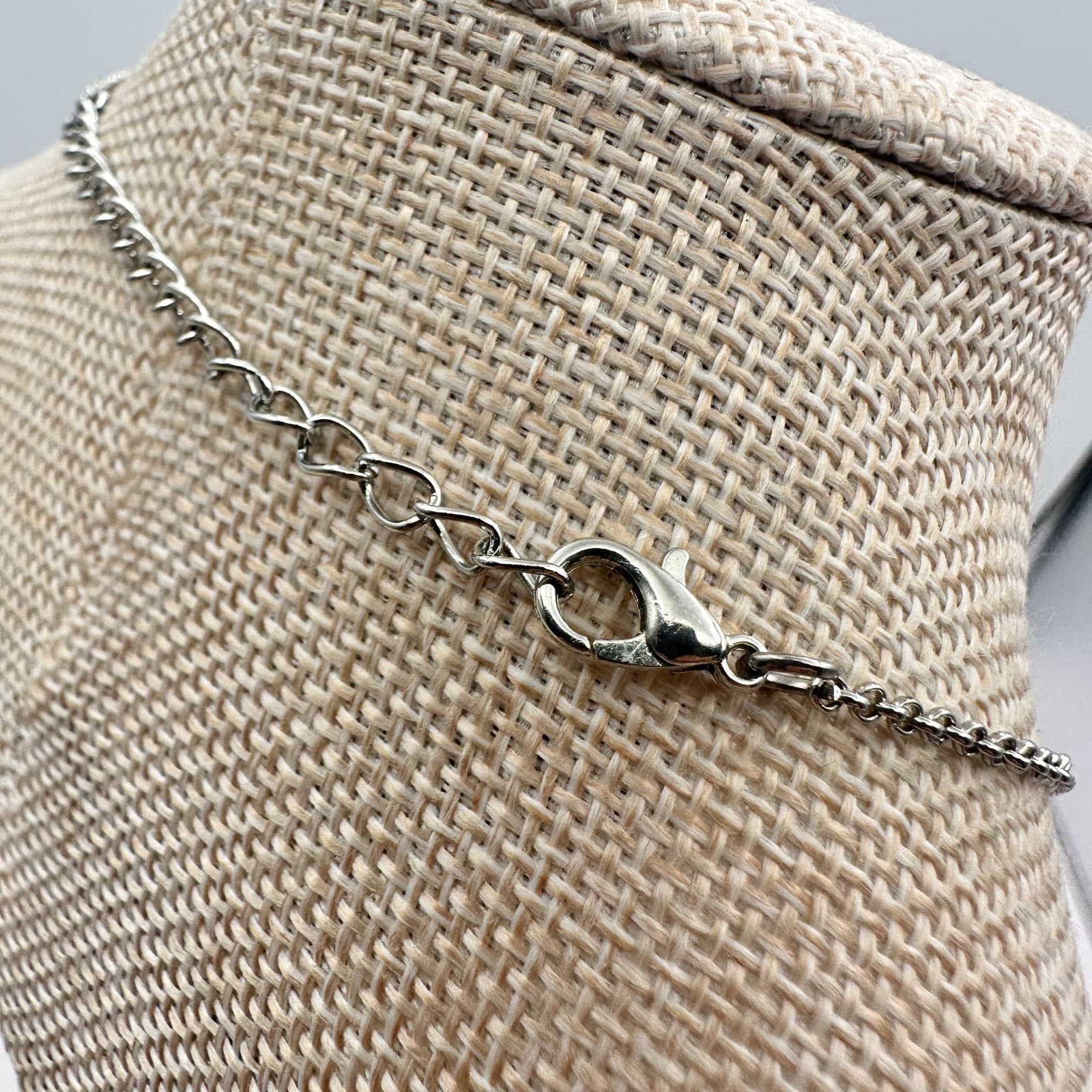 Vintage 80s Own Your Journey Silver Square Pendant Necklace Inspiration Jewelry - Thumbnail 8
