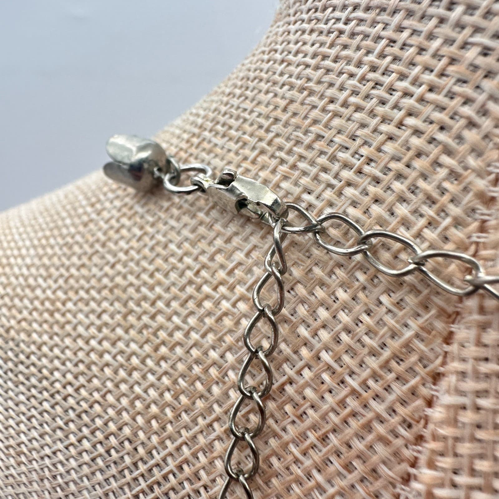 Vintage Y2K Silver Tone Double Strand Rainbow Shell Necklace Women's Jewelry - Thumbnail 10