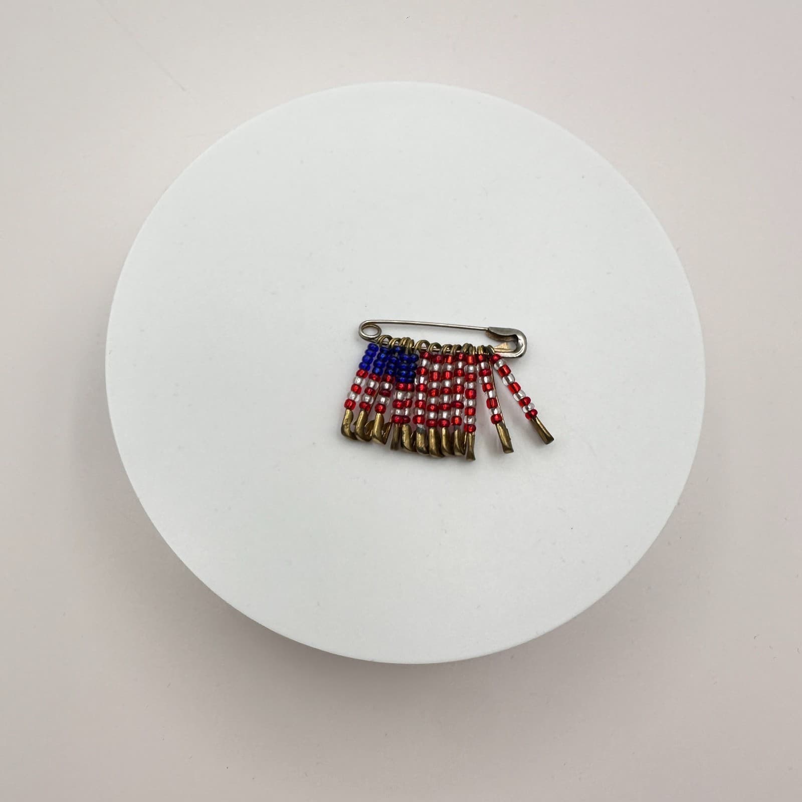 Vintage Y2K American Flag Safety Pins Beaded Women's Classic Fashion Jewelry - Thumbnail 5
