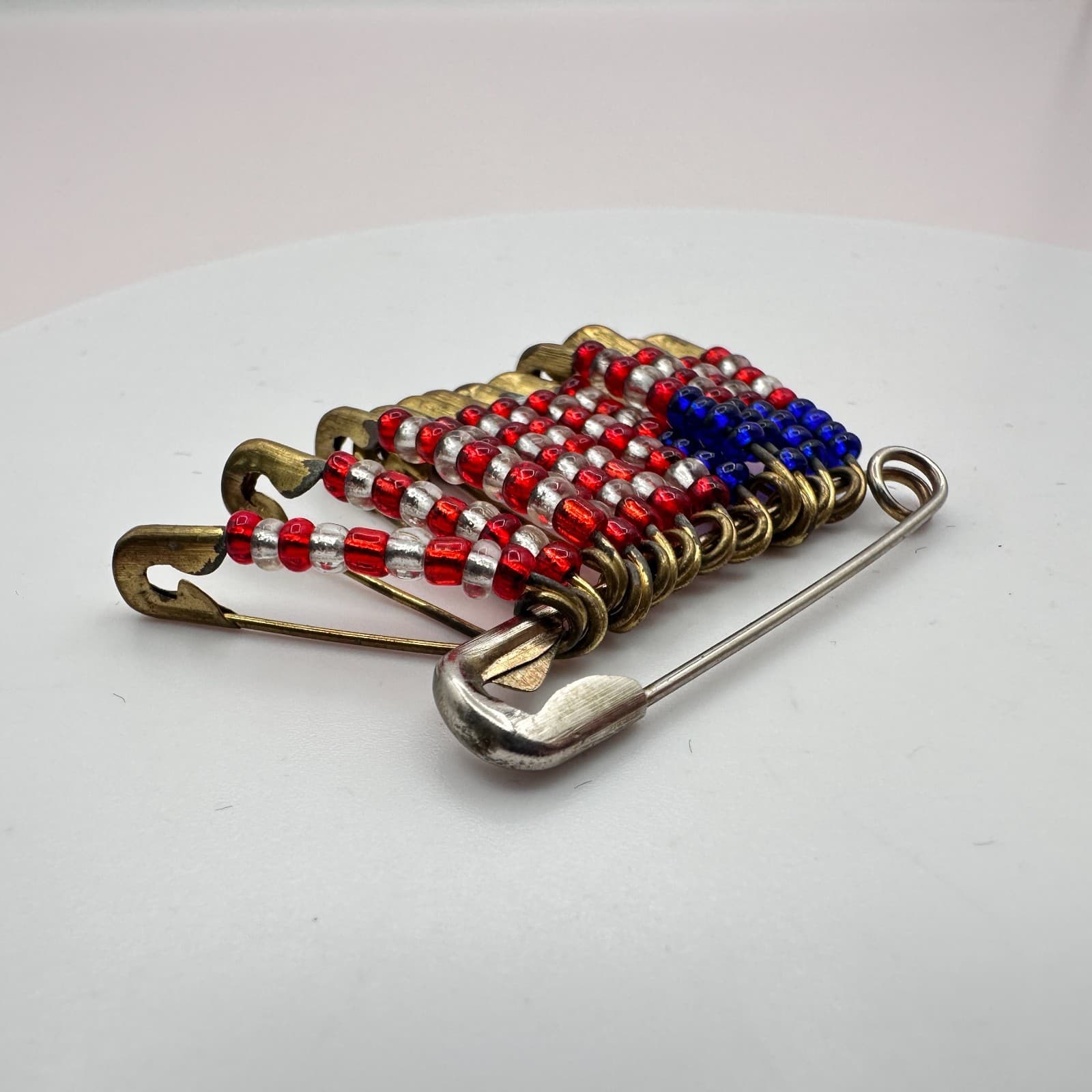 Vintage Y2K American Flag Safety Pins Beaded Women's Classic Fashion Jewelry - Thumbnail 6